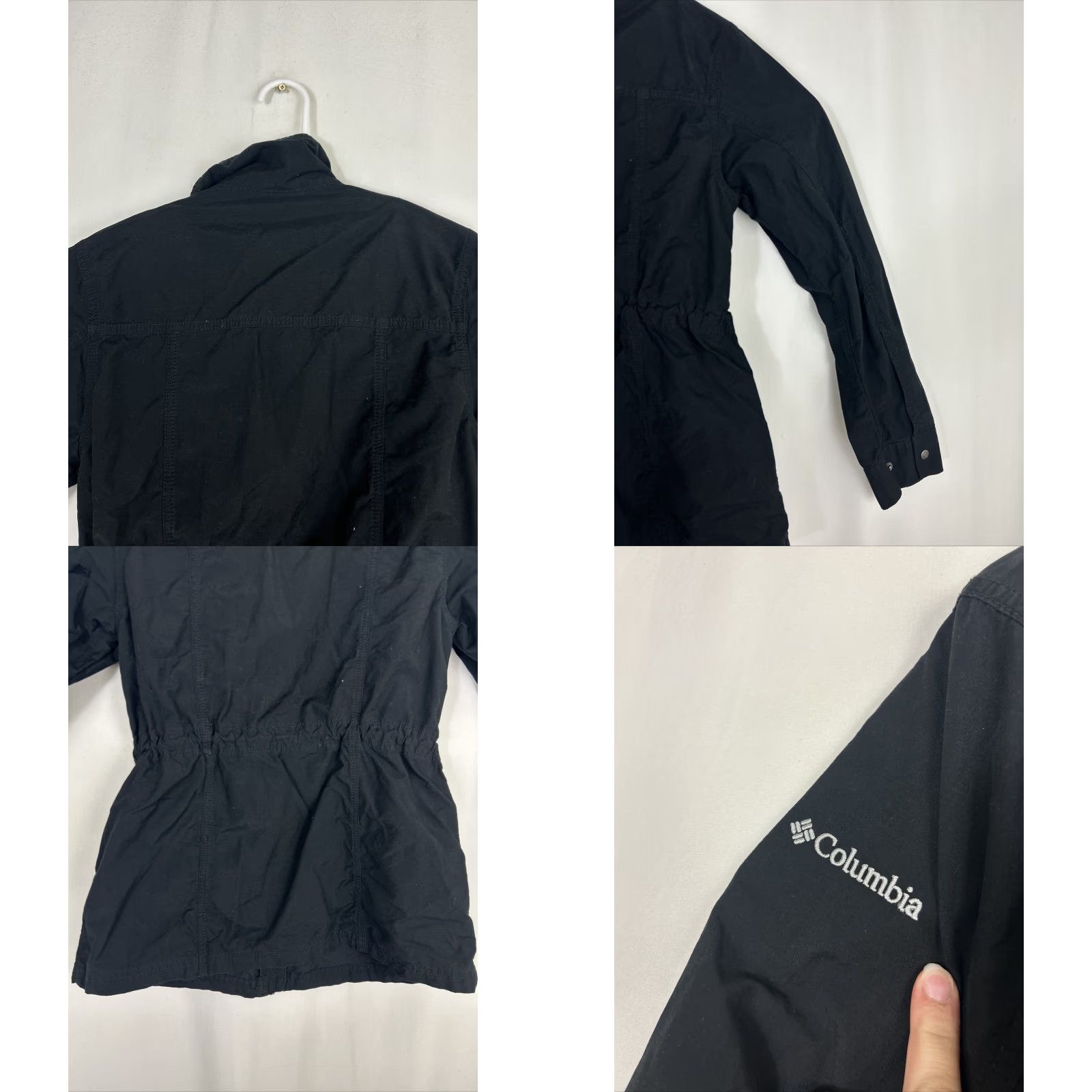Vintage Columbia Jacket Womens Small Black Full Zip Multi-Pocket Cotton Blend Softshell All Seasons Size S / US 4 / IT 40 - 9 Thumbnail