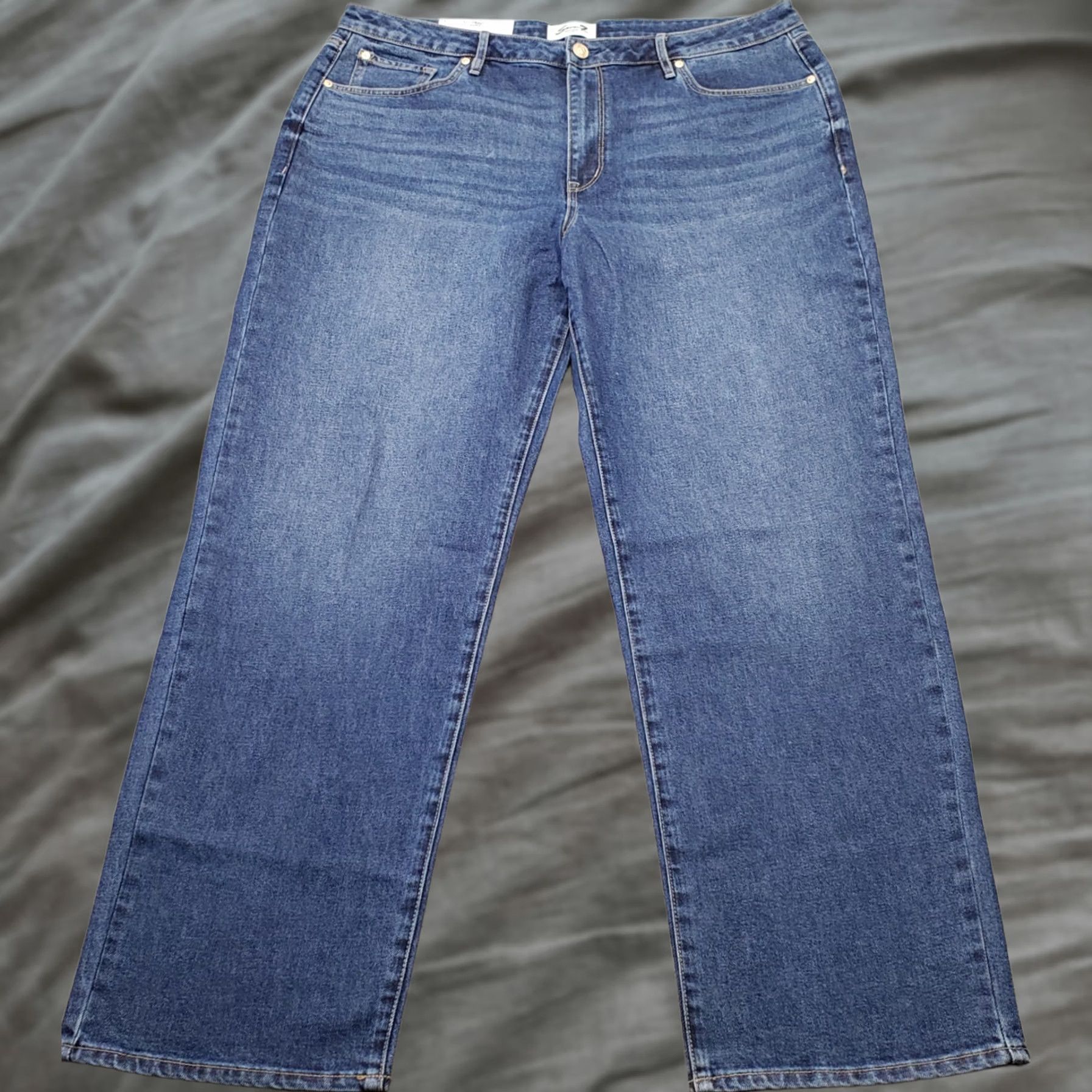 Vintage Seven7 Jeans Womens 16 Blue Denim Premium Streetwear Loose Straight MY10341DE Jeans Size 38" / US 16 / IT 52 - 1 Thumbnail