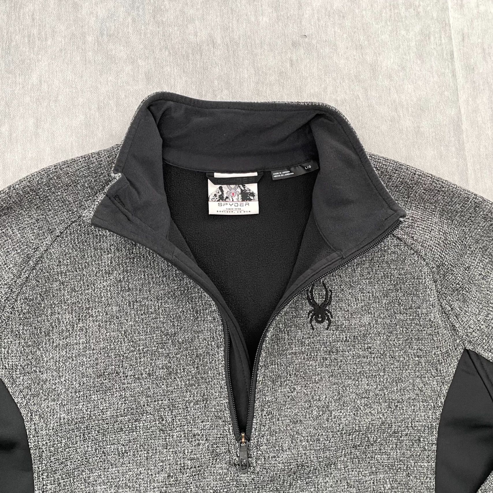 Spyder Spyder Jacket Adult Large Gray Black Accents 1/4 Zip Pullover Fleece Logo Mens L Size US L / EU 52-54 / 3 - 4 Thumbnail