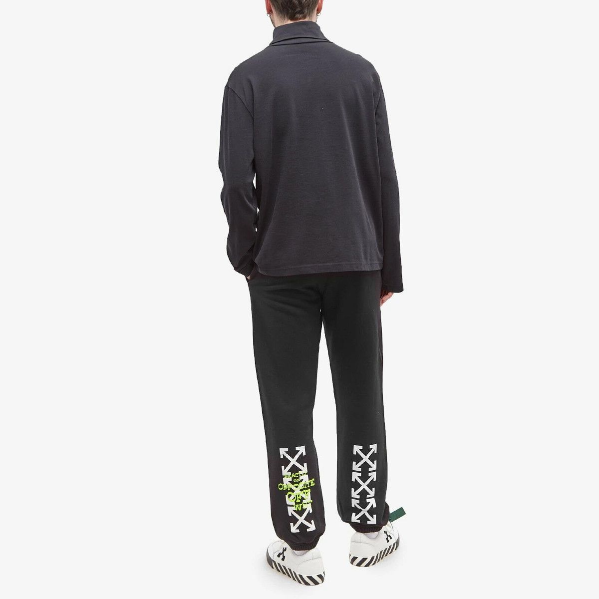 Off-White o1gr1nt0425 Opposite Arr Slim Sweatpants & Joggers in Black Size US 34 / EU 50 - 4 Thumbnail