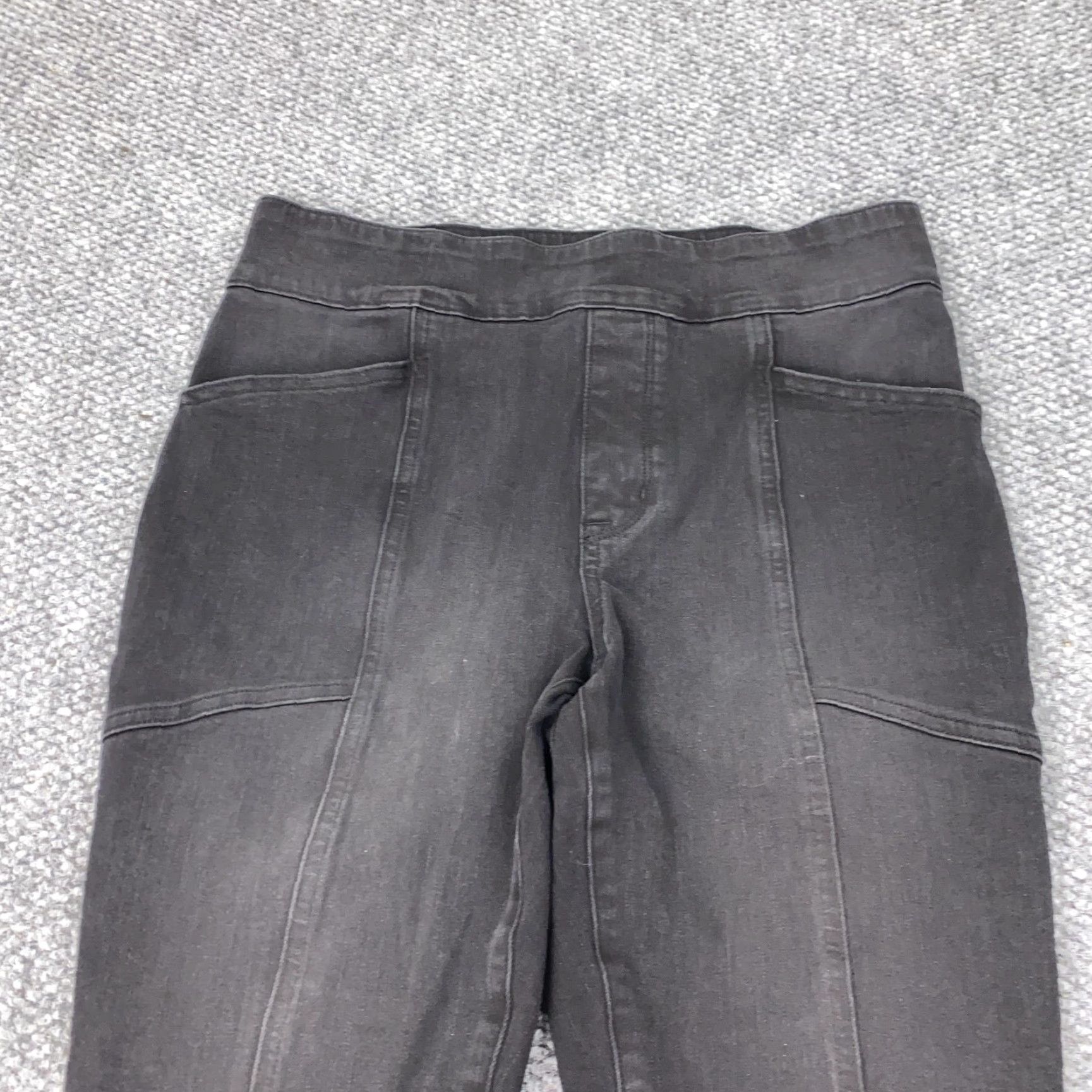 Duluth Trading Company Duluth Trading Pants Womens 8 Black Skinny Leg Stretch Denim Pull On Jeans Jegging High Rise Slim Waist Elastic Pockets 29 In Inseam Womens Size 30" / US 8 / IT 44 - 2 Thumbnail