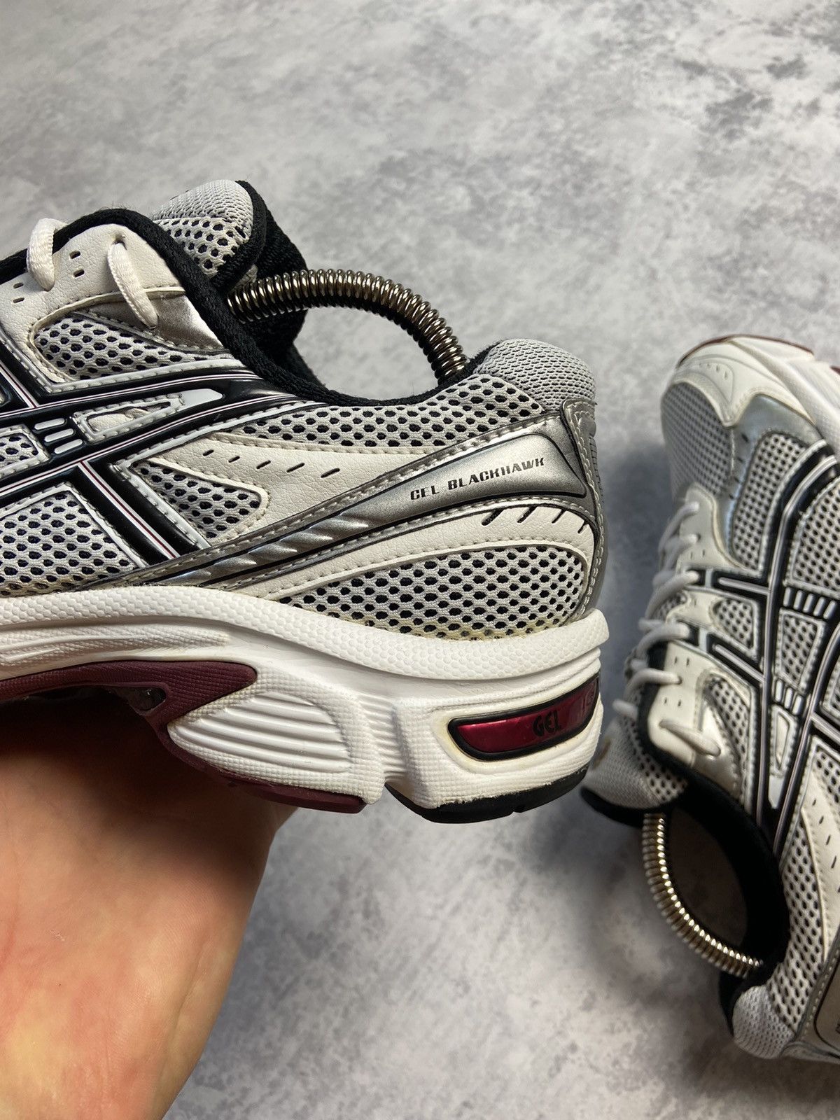 Asics × Vintage RARE ASICS Gel Blackhawk Ruby Y2K Running VINTAGE SNEAKERS Size US 7 / EU 40 - 6 Thumbnail