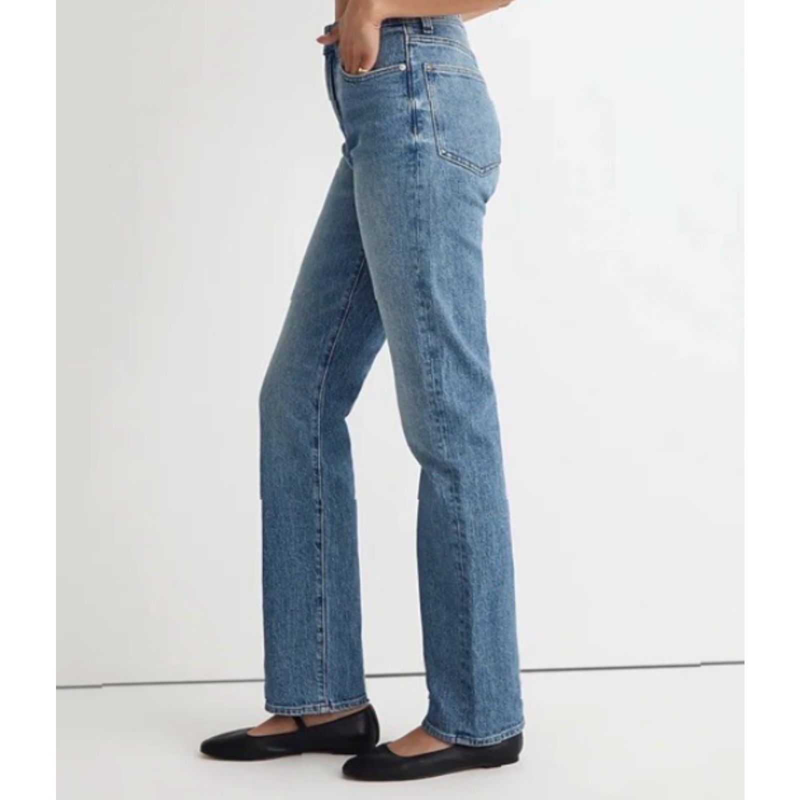 Madewell Madewell Petite 90s Straight Jeans Enmore Wash Size 32P Medium Wash Blue Womens Size 24" / US 00 / IT 34 - 5 Thumbnail