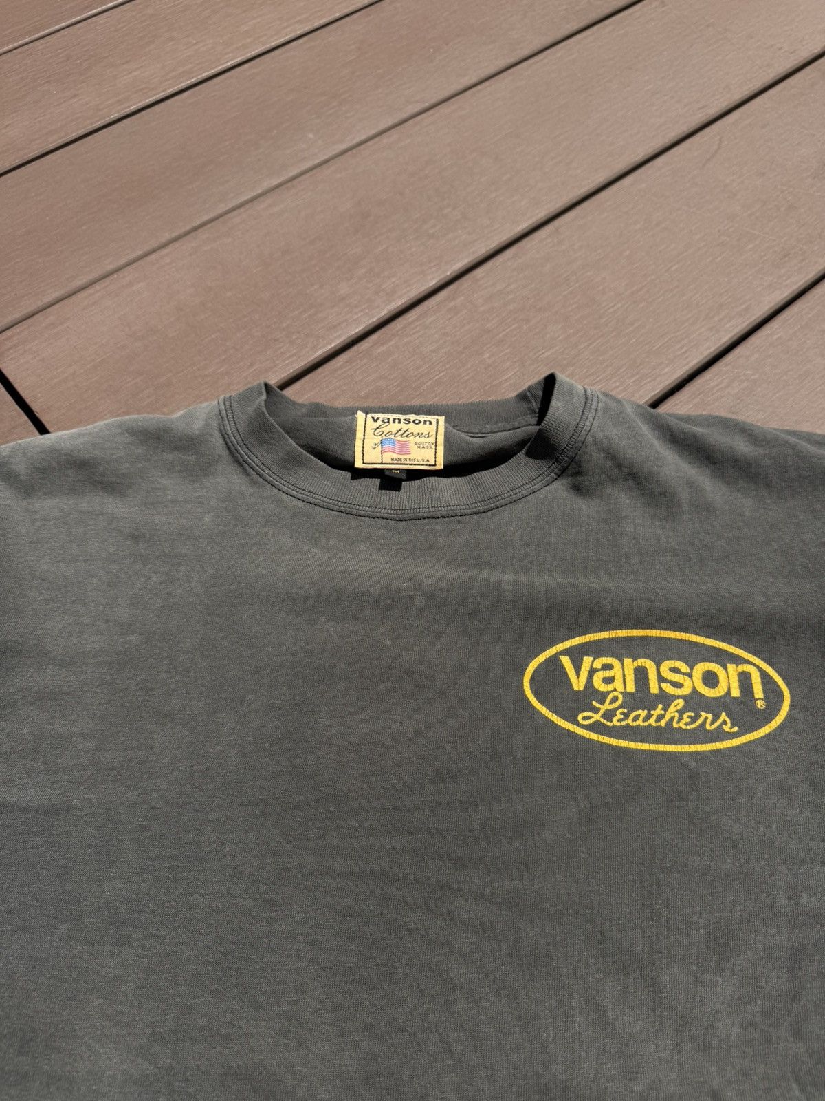 Vanson Leathers FADED 90s Vanson Leathers Star Long Sleeve Tee Size US M / EU 48-50 / 2 - 5 Thumbnail