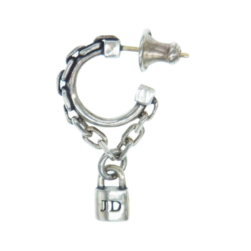 image of Justin Ritchie Hoop Earring With Lock For One Ear, Men's