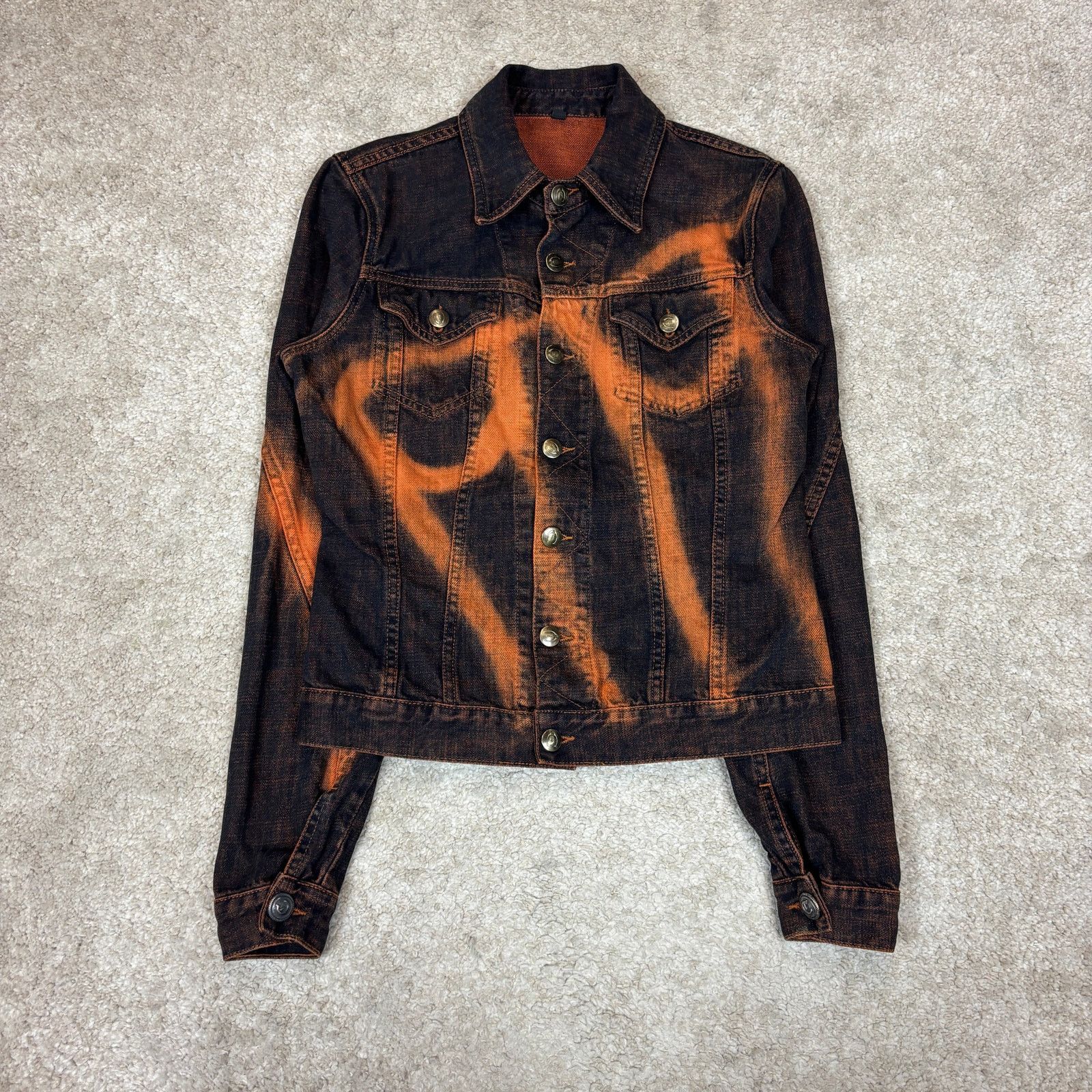 Just Cavalli Just Cavalli Printed Face Graffiti Denim Jacket Women's XS Size XS / US 0-2 / IT 36-38 - 3 Thumbnail