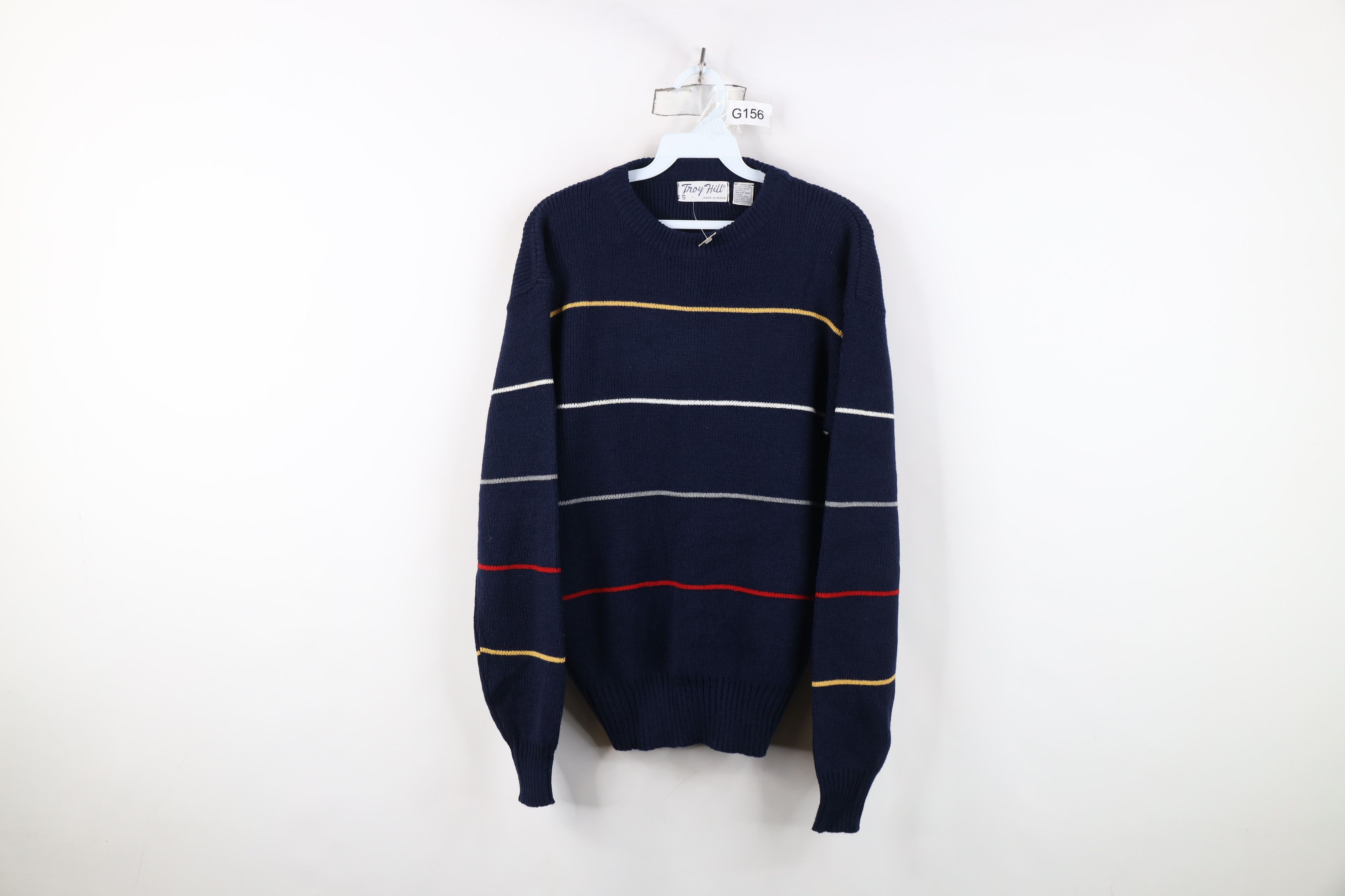 Vintage Deadstock Vintage 70s Streetwear Knit Crewneck Sweater Size US S / EU 44-46 / 1 - 1 Thumbnail