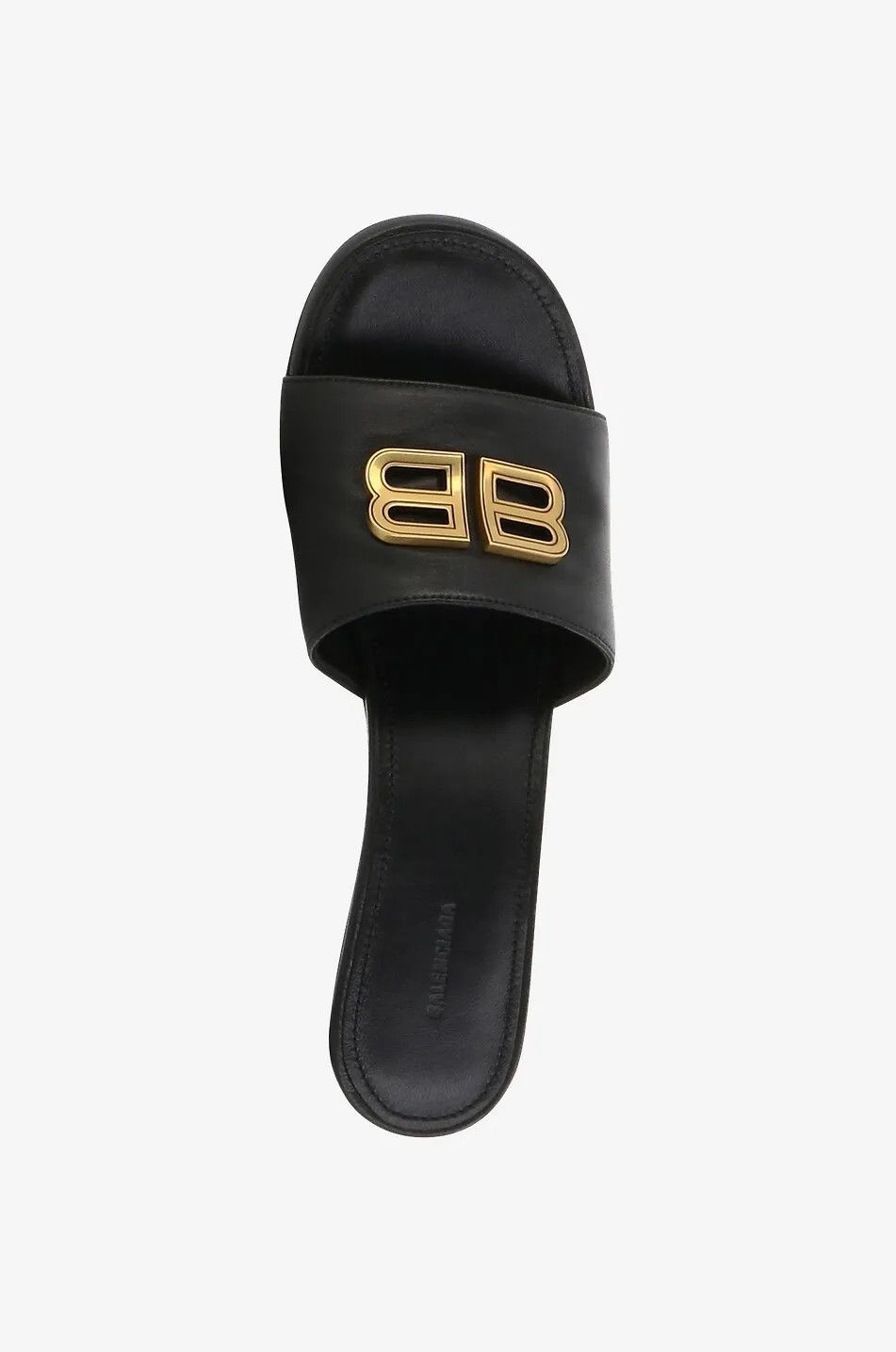 Balenciaga o1la1rc1a1024 Groupie Sandals in Black/Gold Size US 6 / IT 36 - 5 Thumbnail