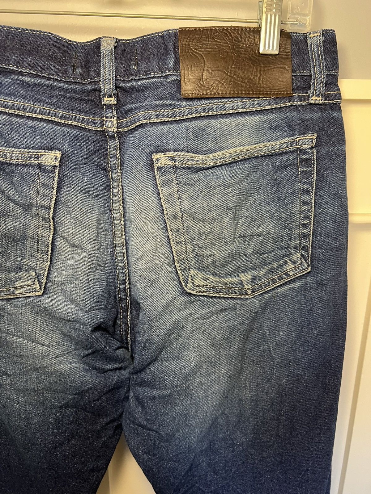 Naked & Famous Vintage Naked & Famous faded raw selvedge denim blue jeans Size US 31 - 12 Thumbnail