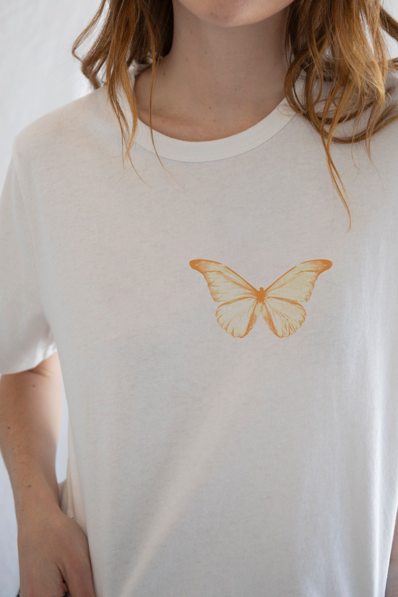 Designer × Vintage Butterfly Graphic Tee | Soft Cotton, Artistic Print Size US S / EU 44-46 / 1 - 2 Thumbnail