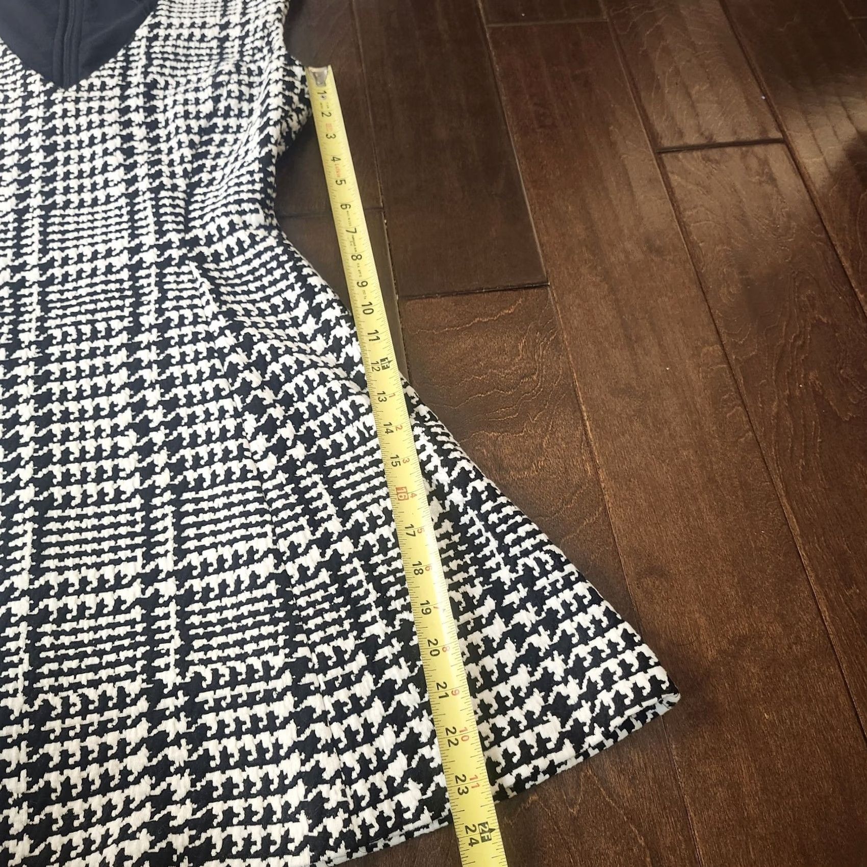 Vintage Forest Lily Dress Womens Small Black White Houndstooth Fit Flare Skater Size S / US 4 / IT 40 - 7 Thumbnail