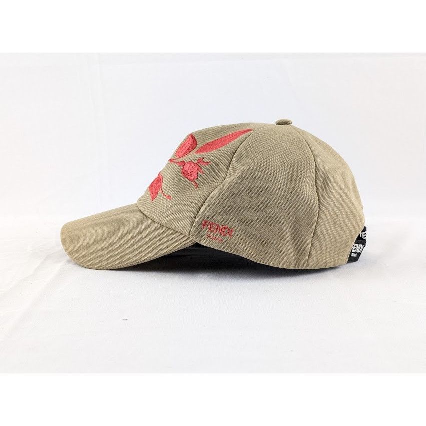 Fendi o1rshd1 Size: OS/ Woven Fabric Baseball Cap Pink Dalia/Beige Size ONE SIZE - 2 Thumbnail