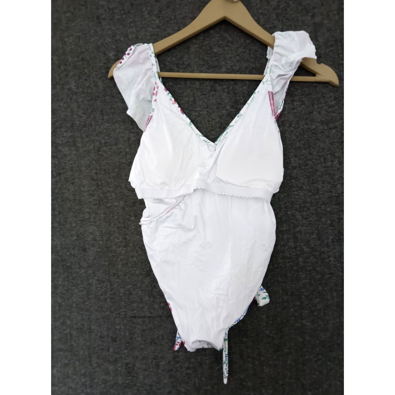 Vintage Toluca Renaissance One Piece Bathing Suit Women S Floral NyLon Spandex Wide Strap Beach Retro Size S / US 4 / IT 40 - 2 Thumbnail