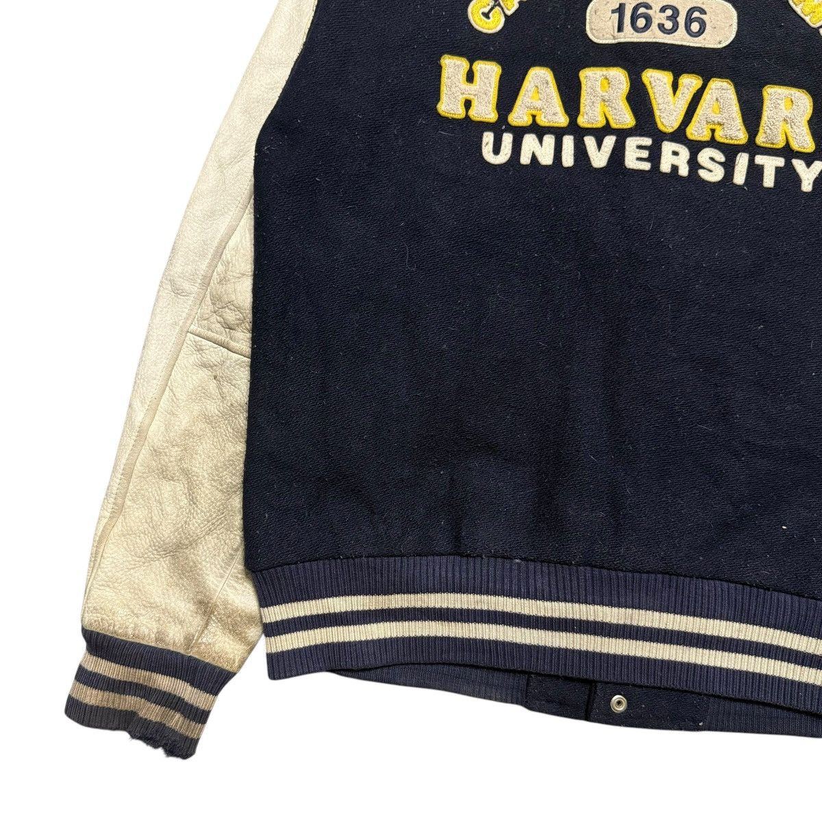 Vintage Vintage Harvard University Wool Leather Varsity Jacket Size US L / EU 52-54 / 3 - 12 Thumbnail