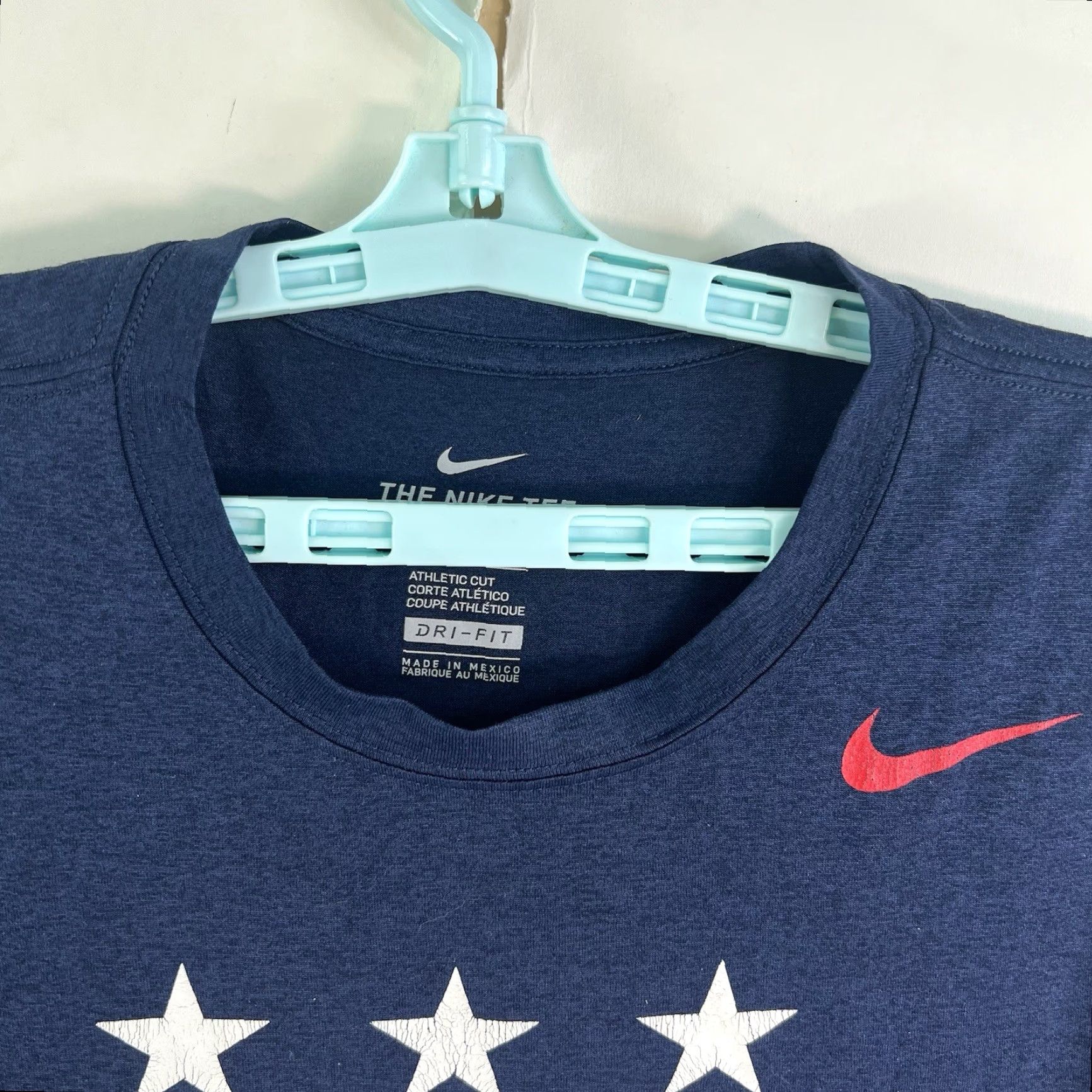 Nike Nike Dri-FIT T Shirt Nike USA Graphic Blue Men M Adult Medium Blue Graphic Print 2020s US Theme Mens Size US M / EU 48-50 / 2 - 4 Thumbnail