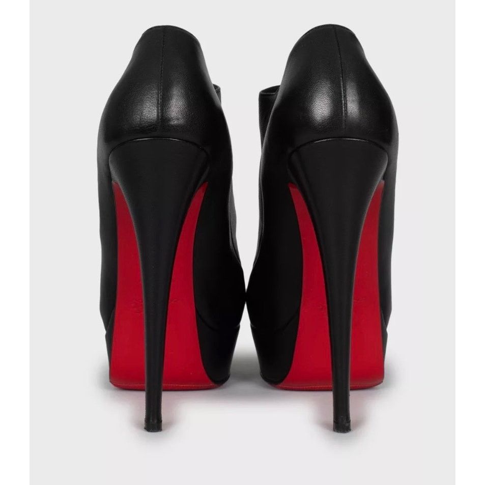 Christian Louboutin Christian Louboutin Open Toe Button Ankle Boots Black 38.5 Size US 7.5 / IT 37.5 - 4 Thumbnail