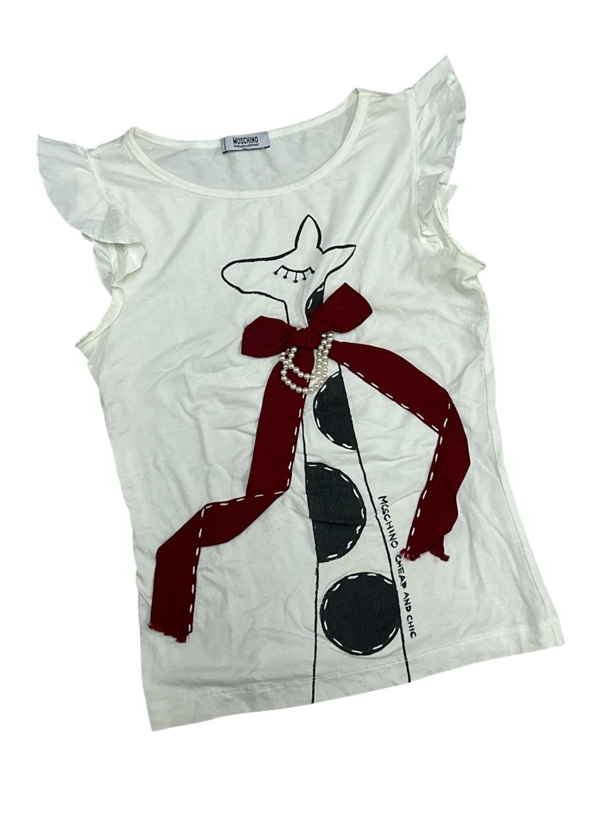 Moschino Moschino Cheap And Chic Ribbon Laces / Pearl Shirt Size S / US 4 / IT 40 - 1 Thumbnail