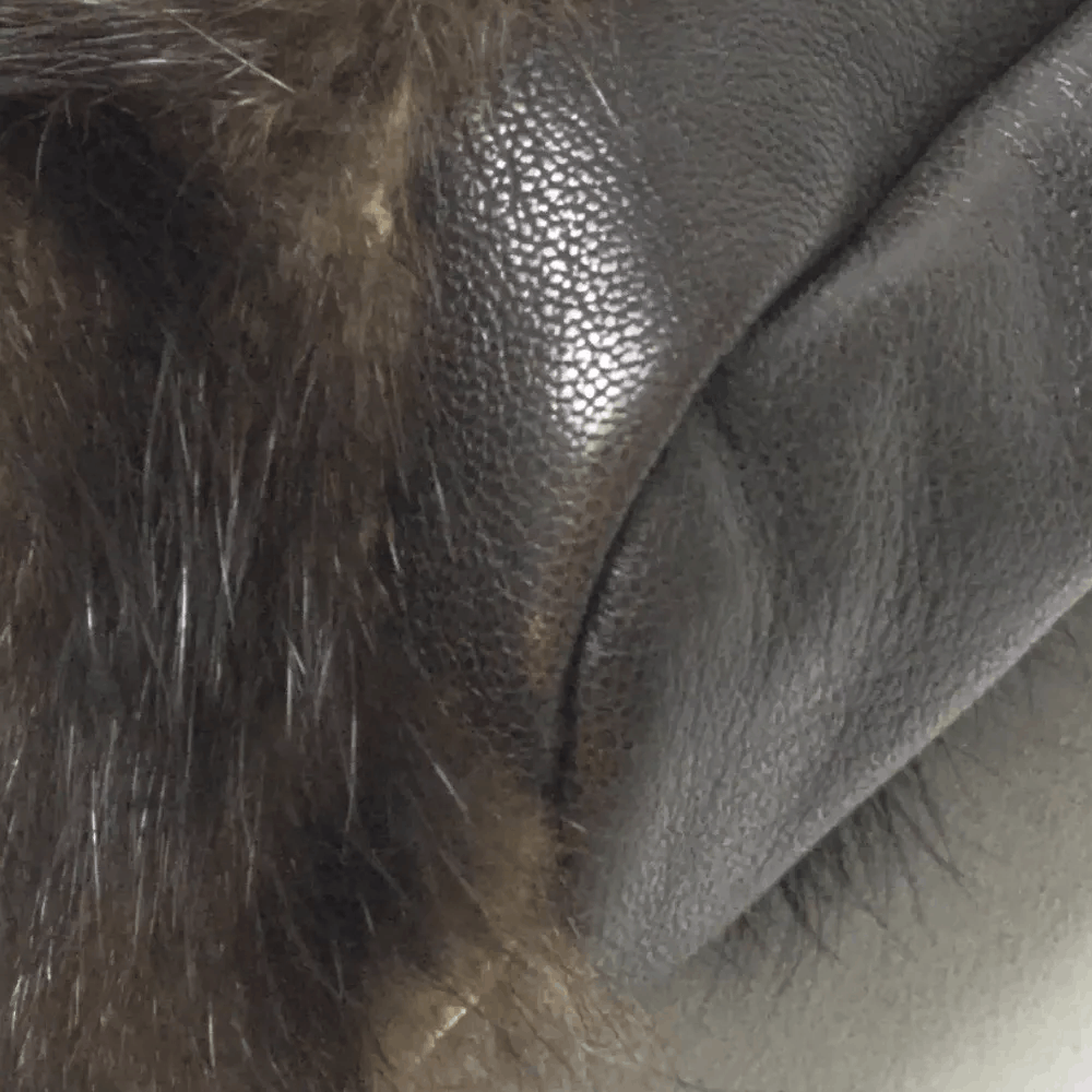 Fendi FENDI Peek-A-Boo Shoulder Bag with Fur Dark Brown Size ONE SIZE - 5 Thumbnail