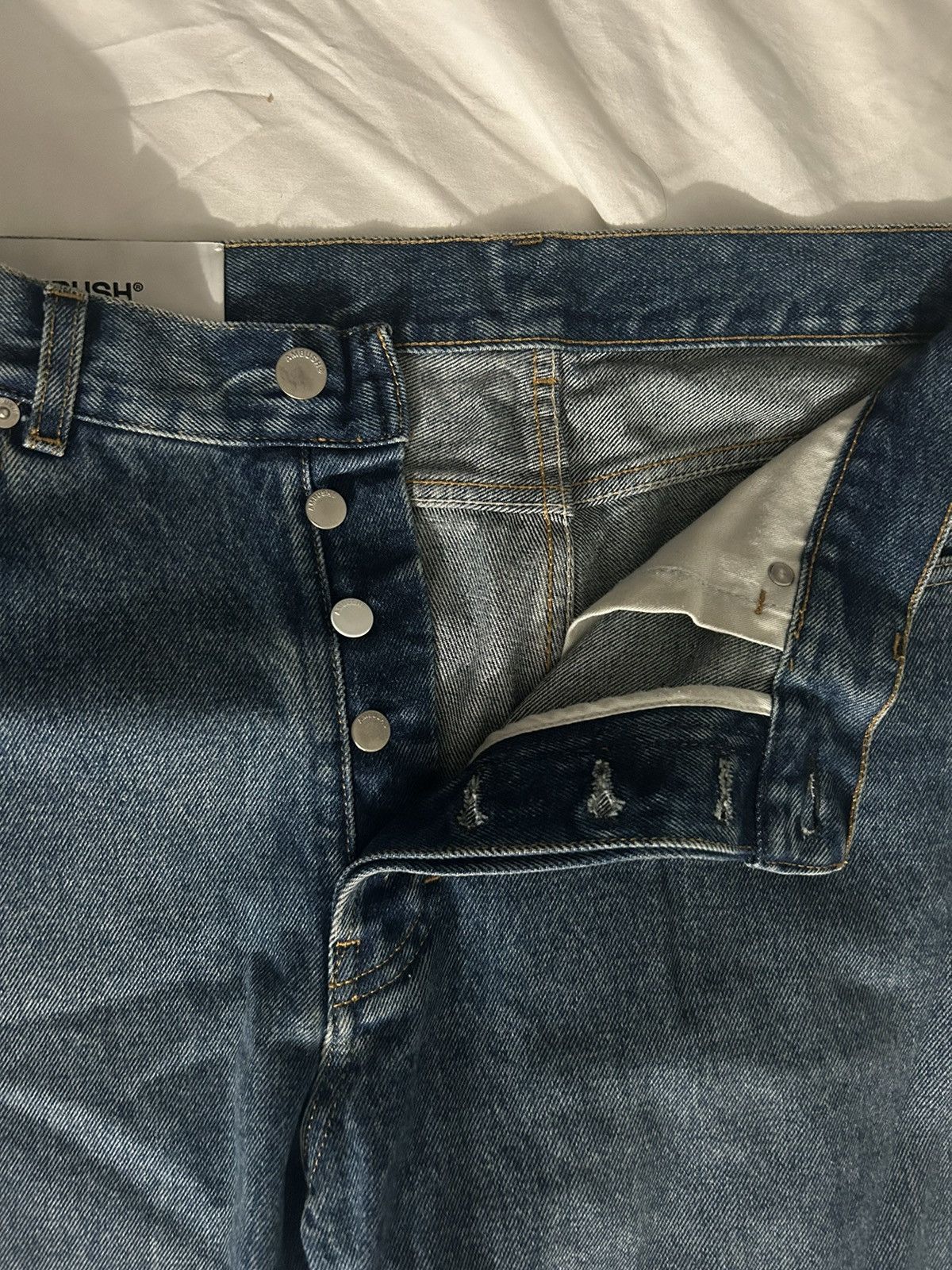 Ambush Design Ambush Logo Patch Straight Leg Jeans Size US 33 - 5 Thumbnail