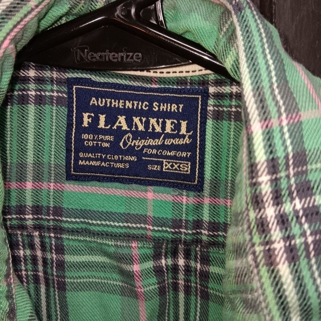 Quiksilver Flannel, womens flannel, green/pink,XXS, Size XXS / US 00 / IT 34 - 2 Thumbnail