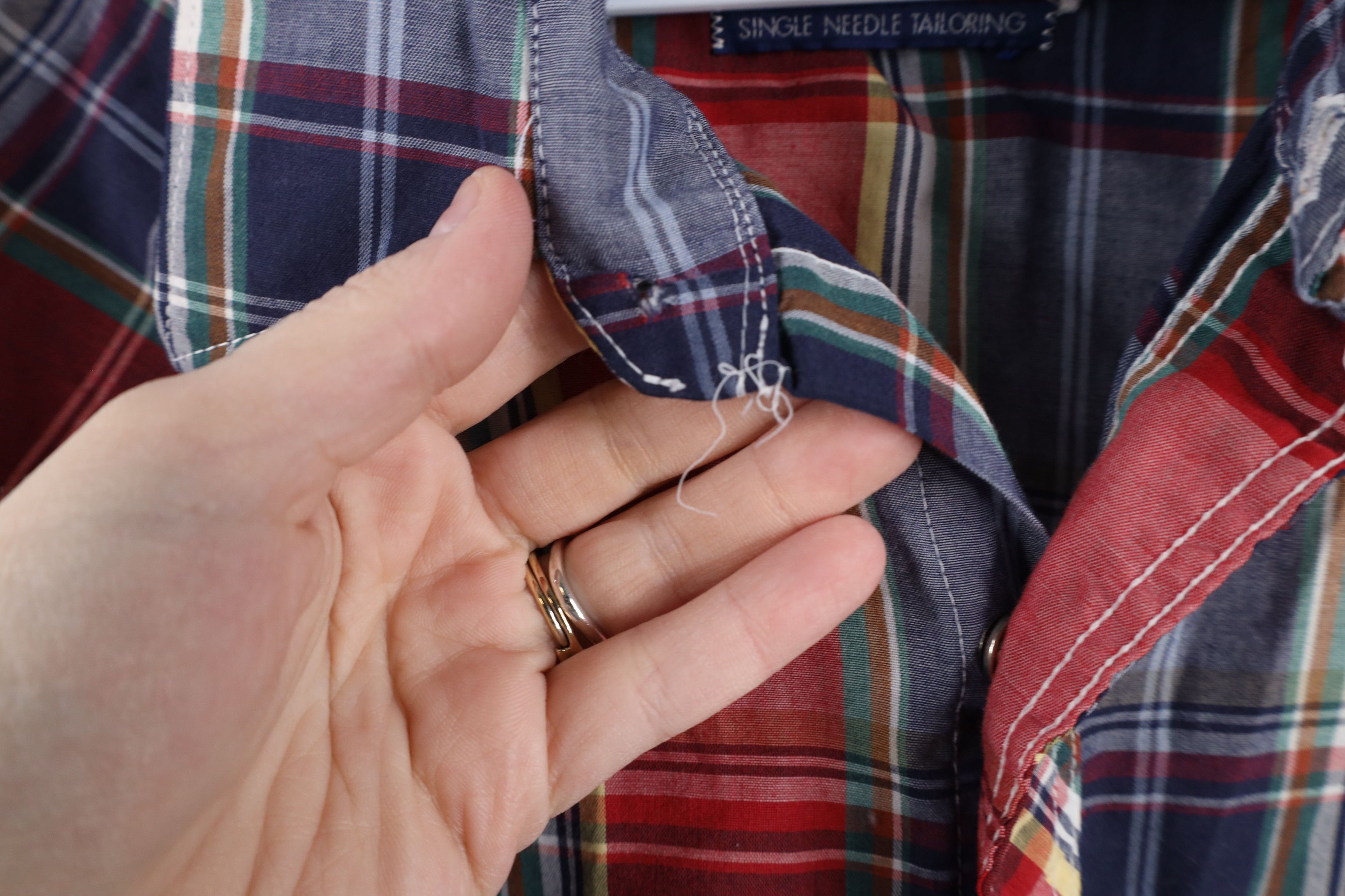 Vintage × Wrangler Vintage 90s Wrangler Needle Western Cowboy Button Shirt Size US XL / EU 56 / 4 - 7 Thumbnail