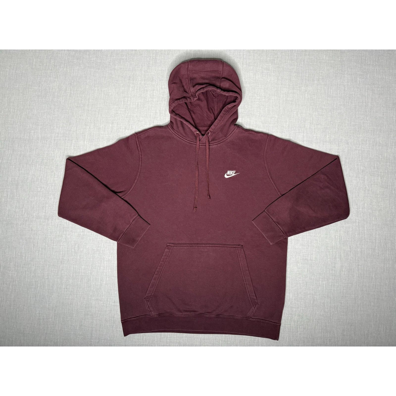 Nike Nike Sportswear Burgundy Pullover Hoodie Sweatshirt Large Size US L / EU 52-54 / 3 - 1 Thumbnail