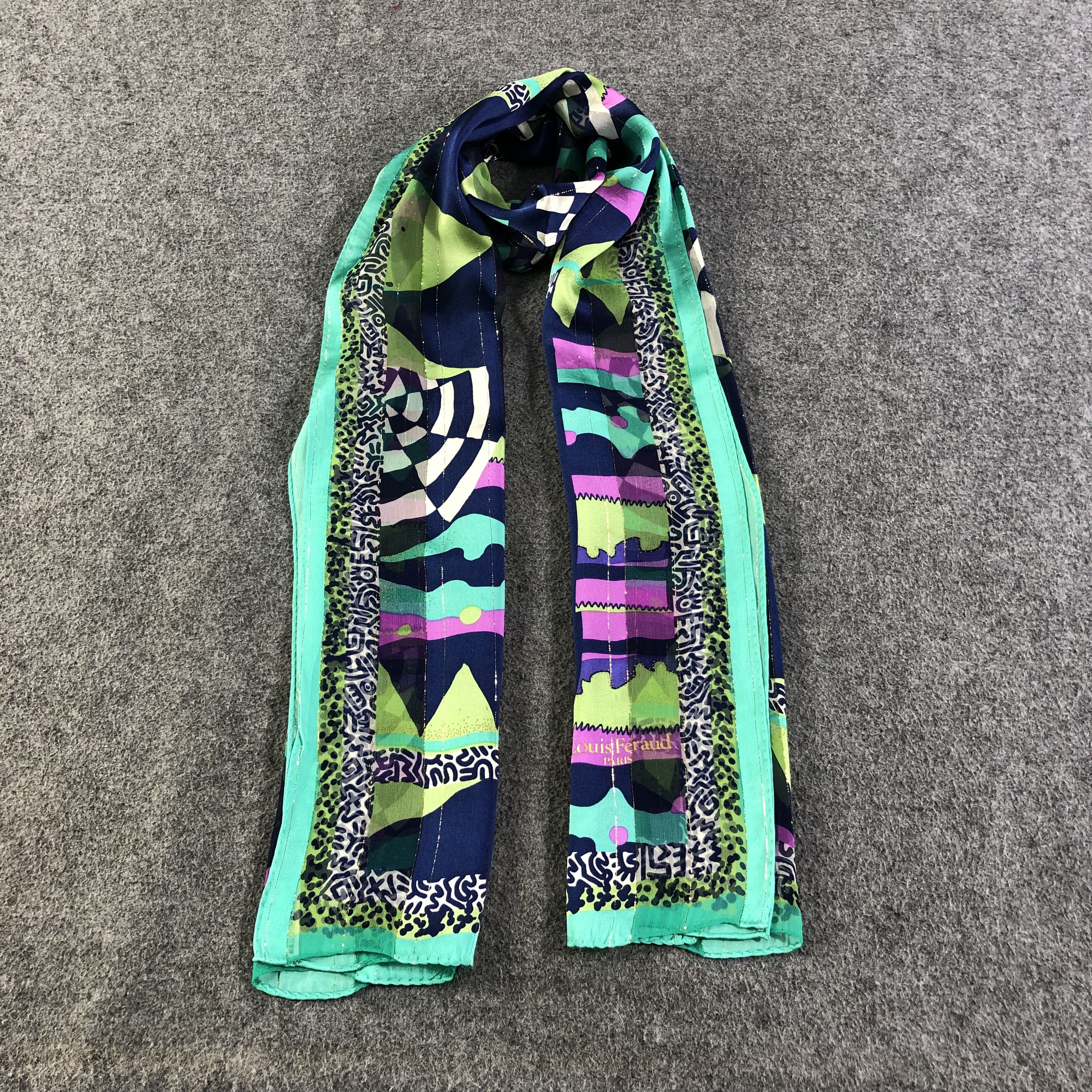 Louis Feraud Louis Feraud Abstract Silk Stole Silk Scarf M858 Size ONE SIZE - 1 Thumbnail