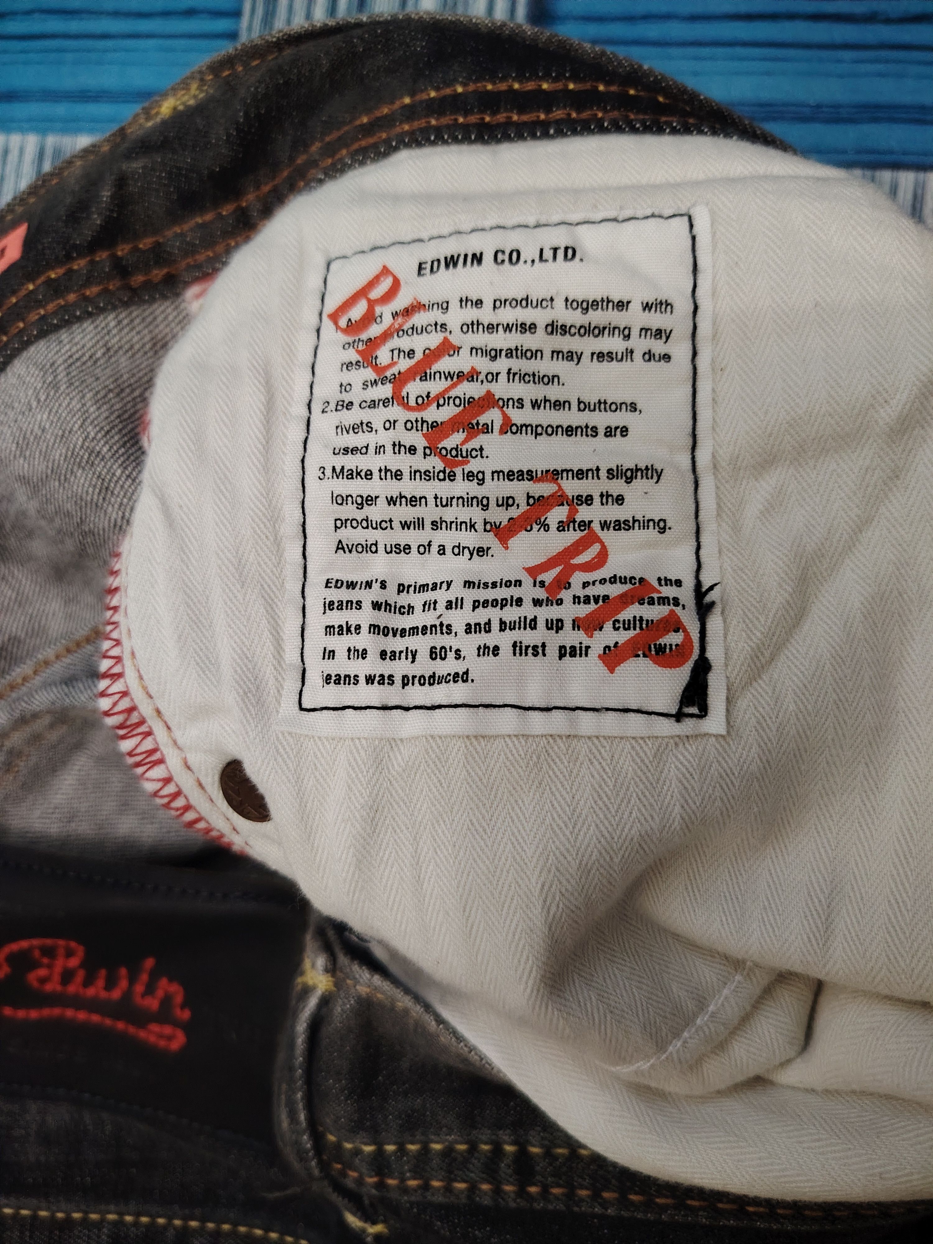 Who Decides War Japanese Edwin Flared Jeans Distressed Denim Size US 34 / EU 50 - 16 Thumbnail