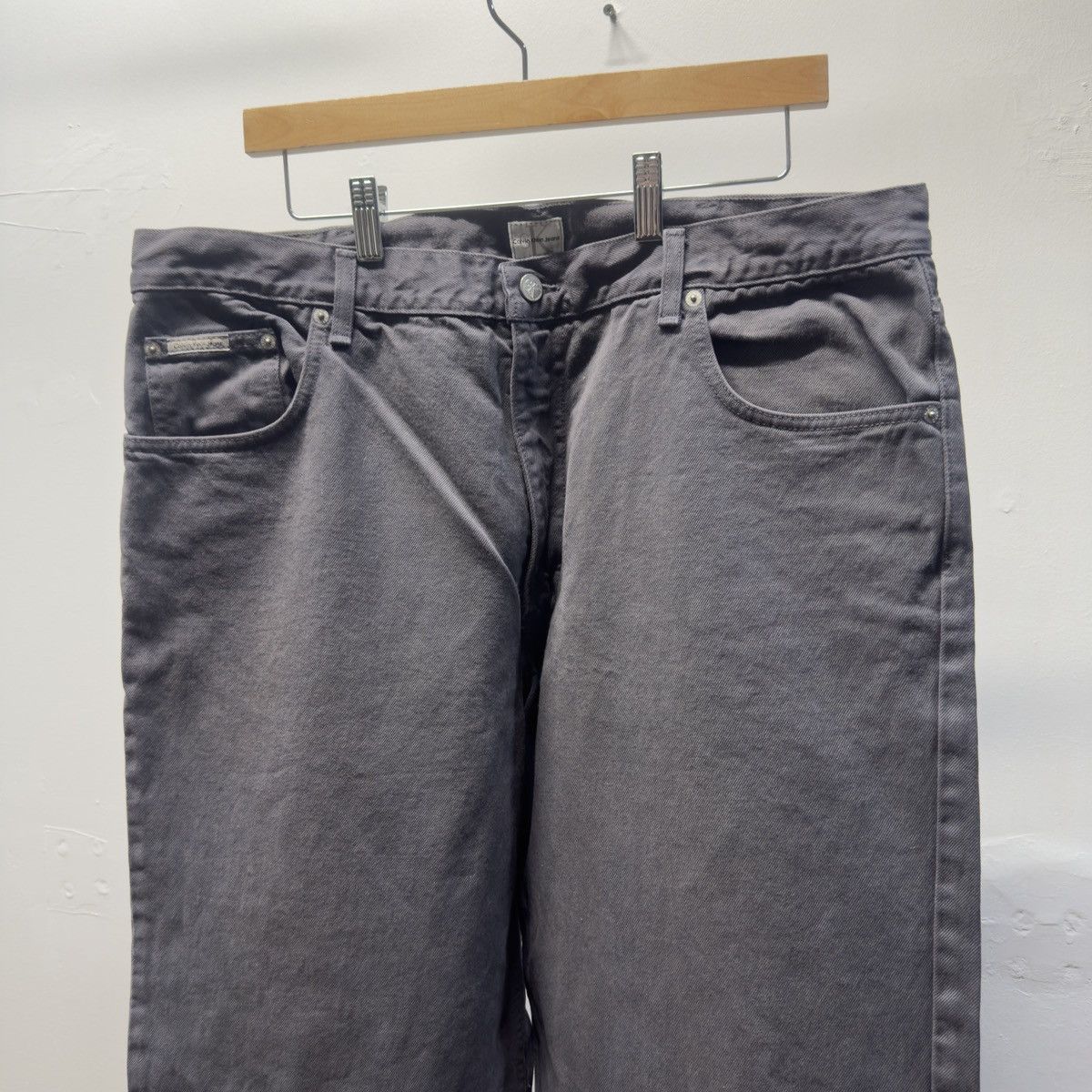 Vintage 90s Calvin Klein Baggy Relaxed Jeans ERD Grunge Chrome Size US 38 / EU 54 - 3 Thumbnail
