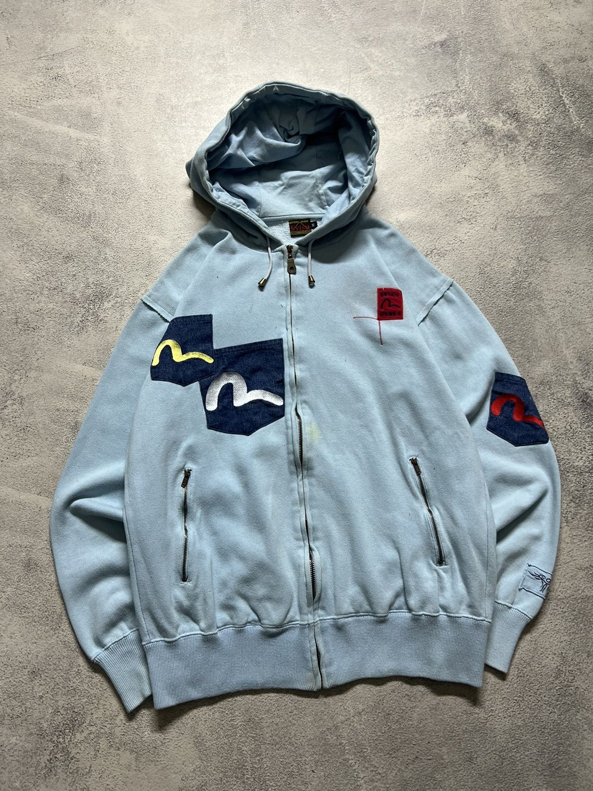 Evisu × Vintage Vintage Y2k Evisu Crazy Multi Pocket Rare Zip Hoodie 90’s Size US M / EU 48-50 / 2 - 1 Thumbnail