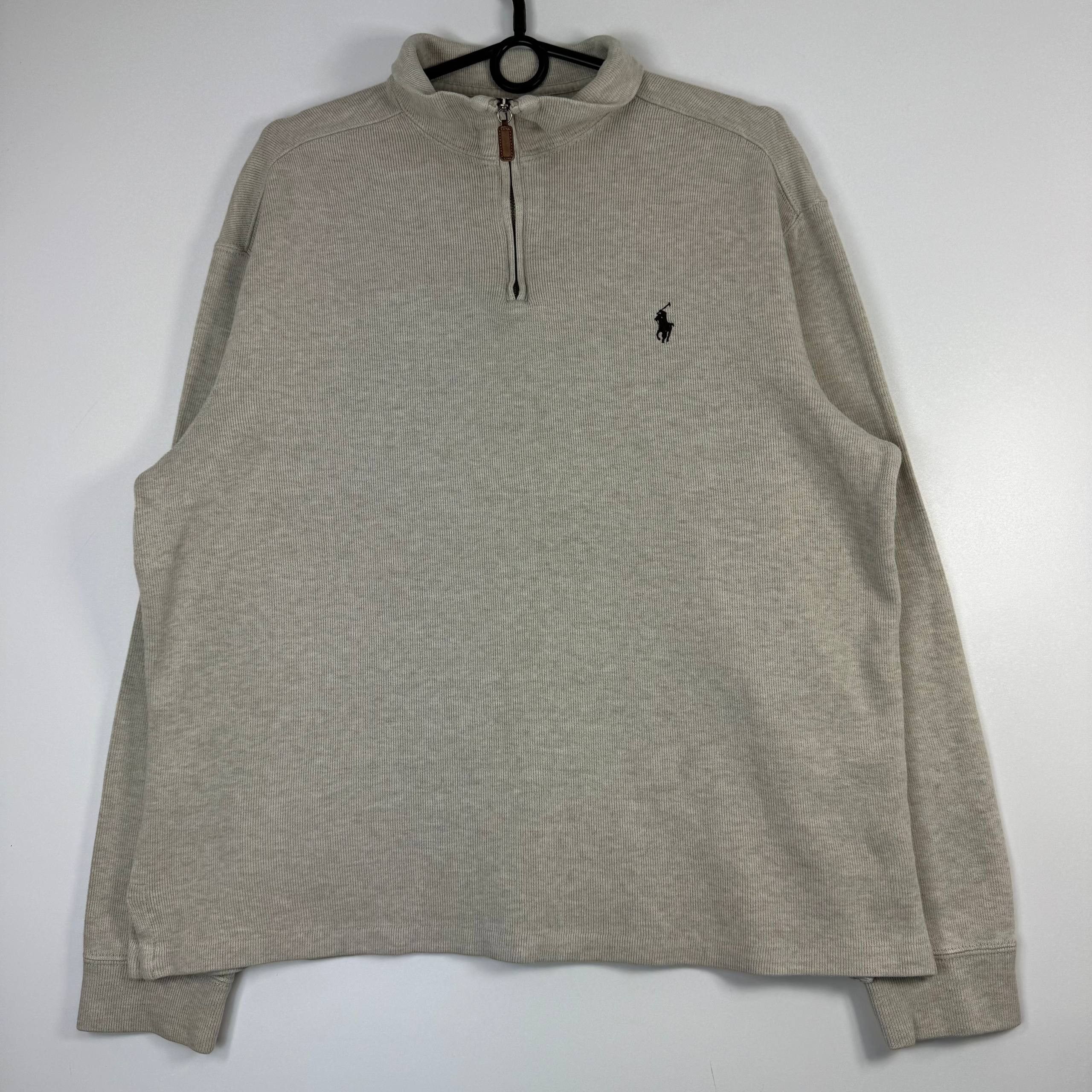 Polo Ralph Lauren Polo Ralph Lauren Half Zip Sweater Beige Cotton Men Size M Size US M / EU 48-50 / 2 - 1 Thumbnail
