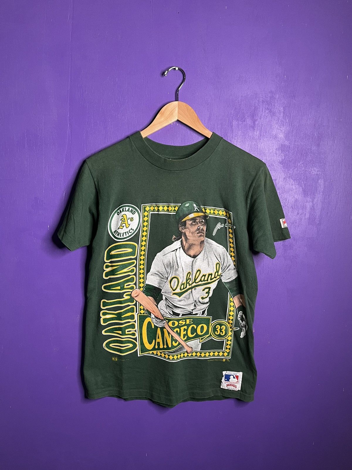 MLB × Nutmeg × Vintage Vintage 90s Nutmeg Oakland athletic Jose Canseco t-shirt Size US M / EU 48-50 / 2 - 1 Thumbnail