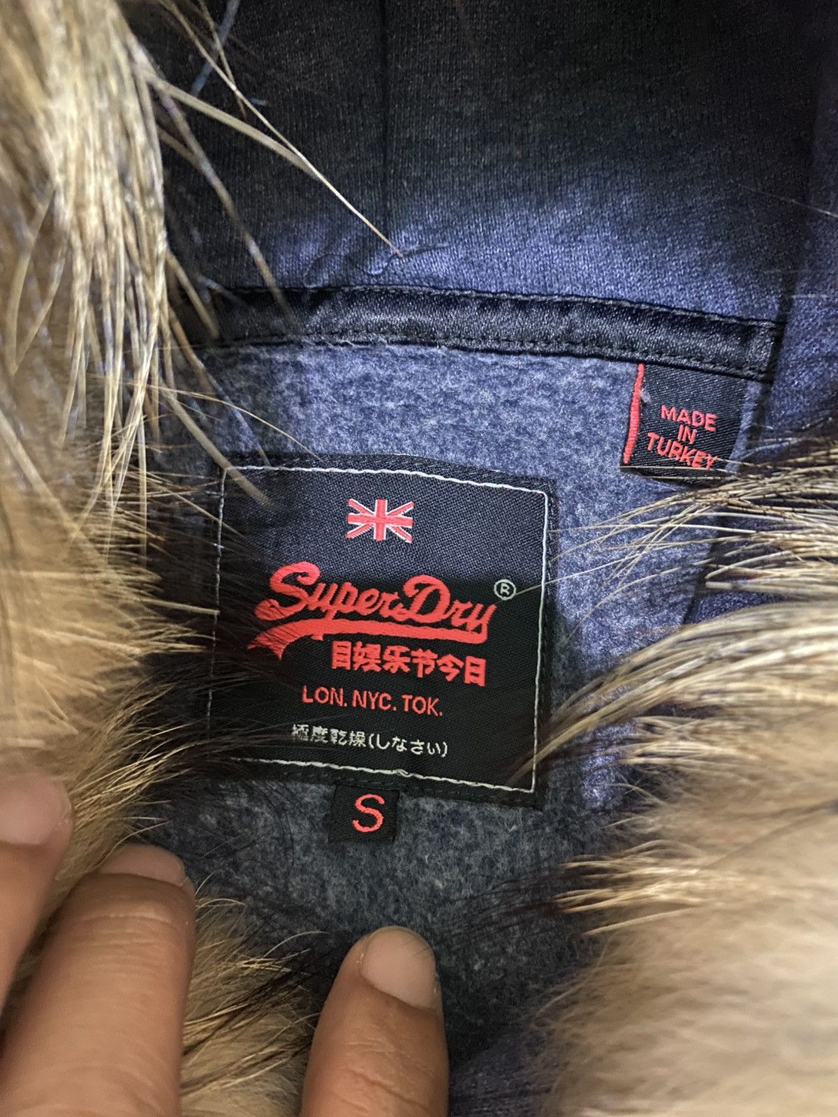 Japanese Brand Fur SuperDry Vintage Pullover Hoodie Big Logo Japan Style Size S / US 4 / IT 40 - 8 Thumbnail