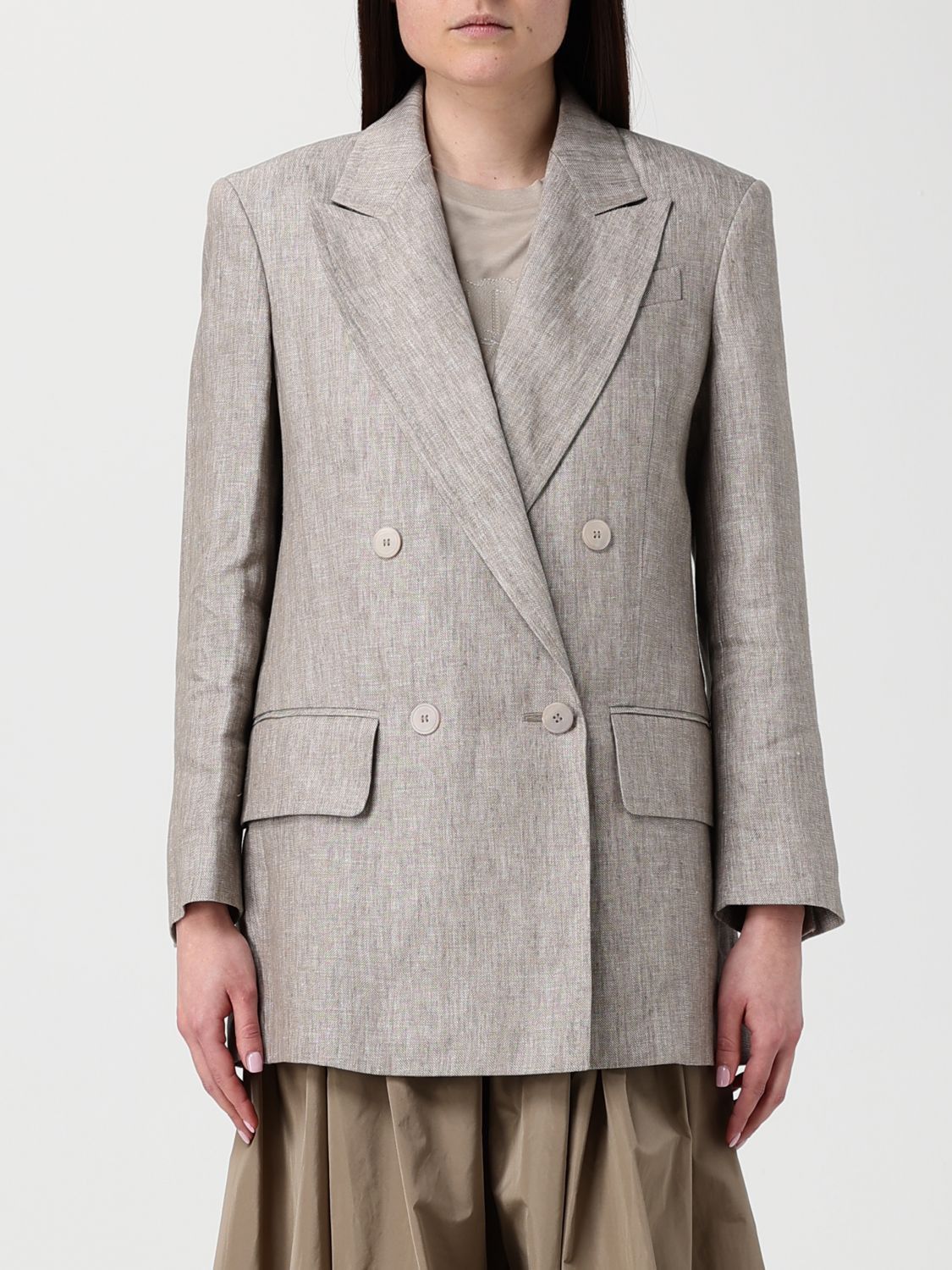 Max Mara Max Mara Jacket Woman Grey 1 Size L / US 10 / IT 46 - 1 Thumbnail