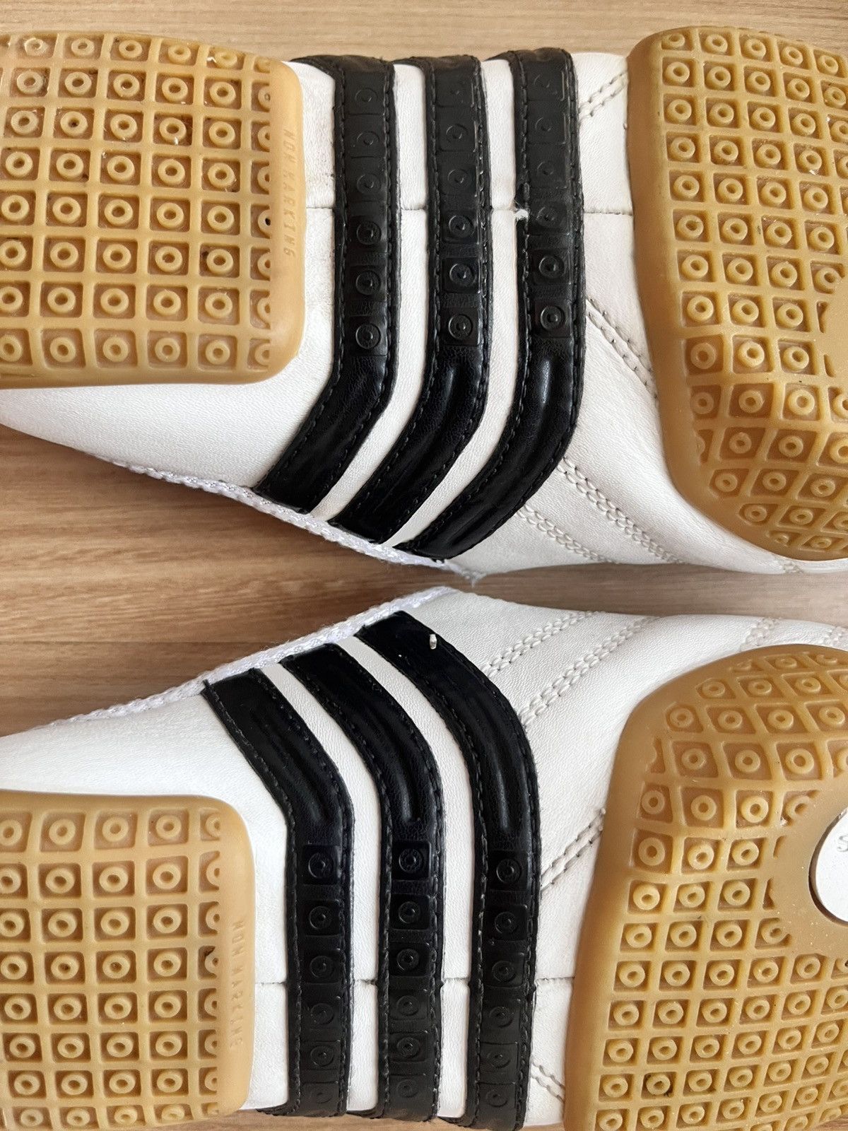 Adidas Adidas chentao white leather slides rare item y2k Size US 6 / EU 39 - 8 Thumbnail