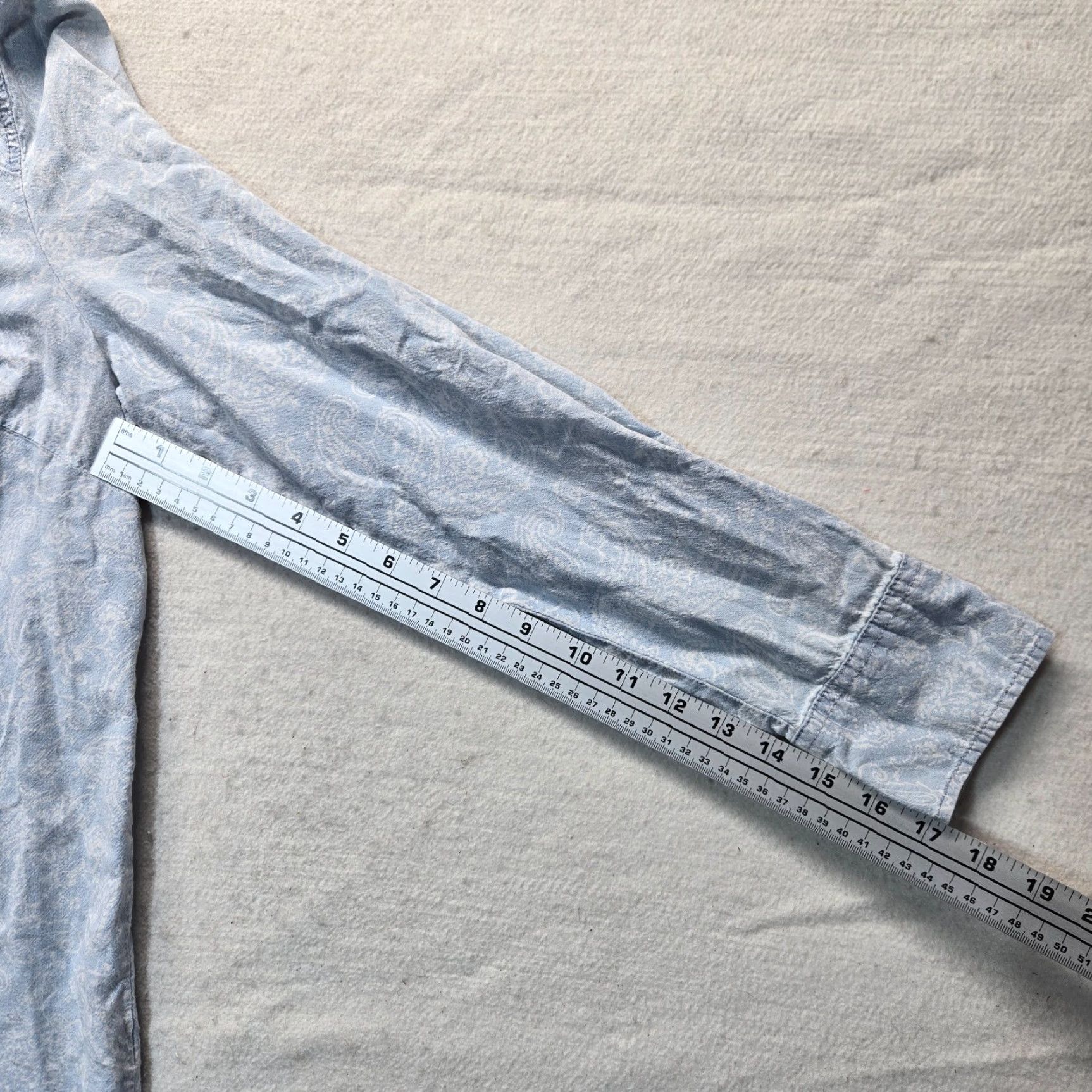 Vintage Kim Rogers Shirt Blue Paisley Button-Up Adult XL Women Size XL / US 12-14 / IT 48-50 - 5 Thumbnail