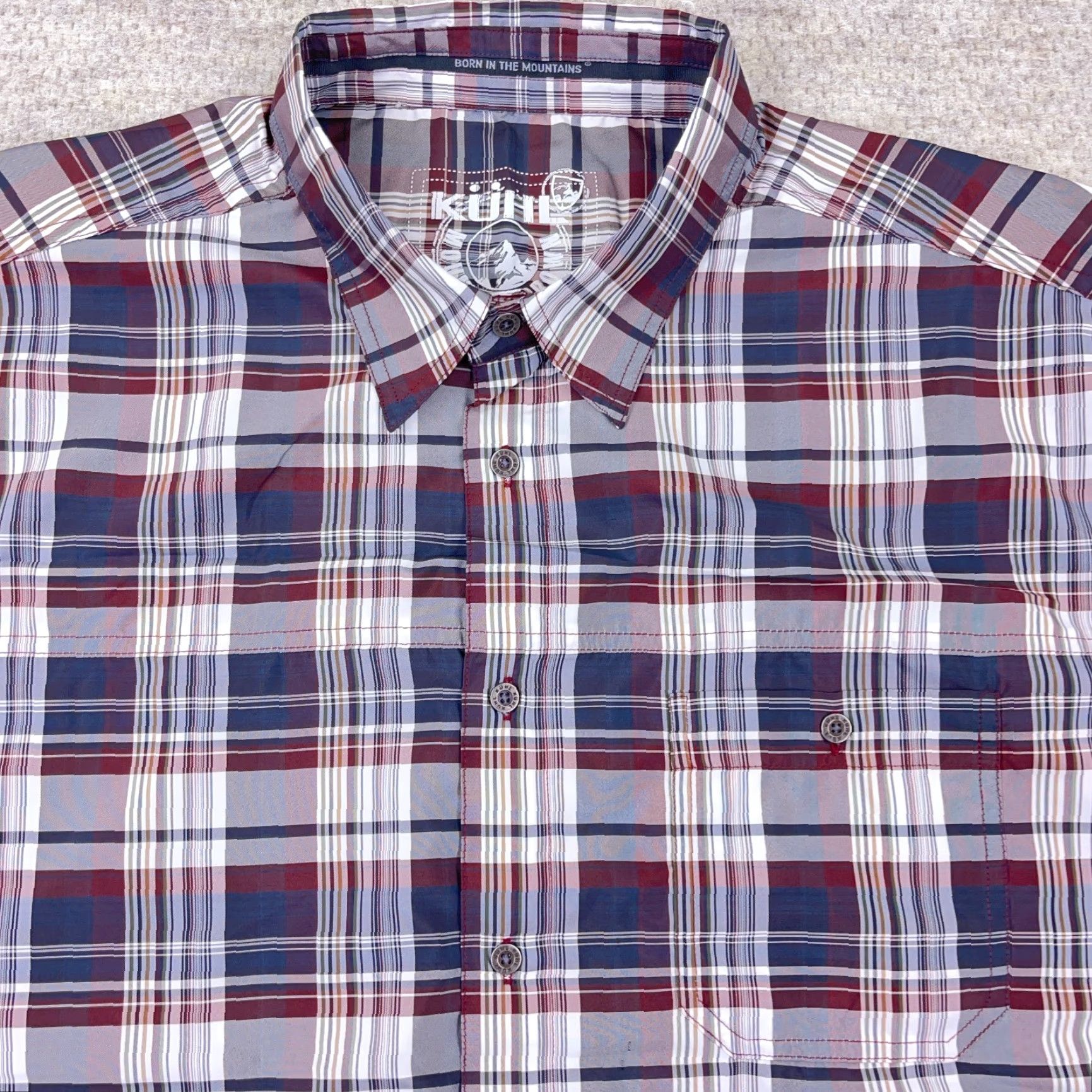 Vintage Kuhl Shirt Button-Up Plaid Blue Red 2XL Men Casual Outdoor Pocket 2XL shirts Mens Short Sleeve Button Up Size US XXL / EU 58 / 5 - 2 Thumbnail