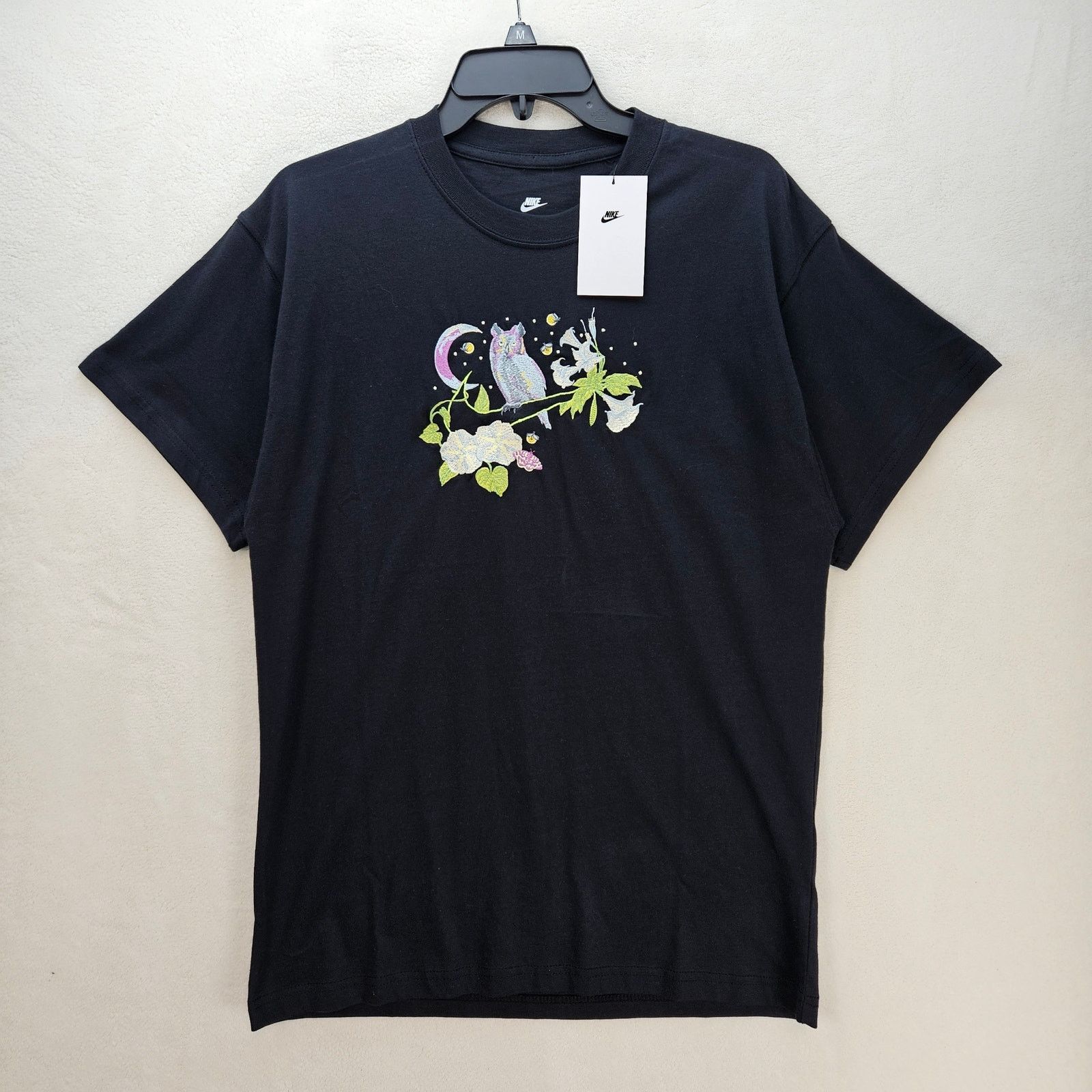 Nike NIKE MEN'S SMALL BLACK TEE OWL EMBROIDERED DV0020-010 NWT Size US S / EU 44-46 / 1 - 1 Thumbnail