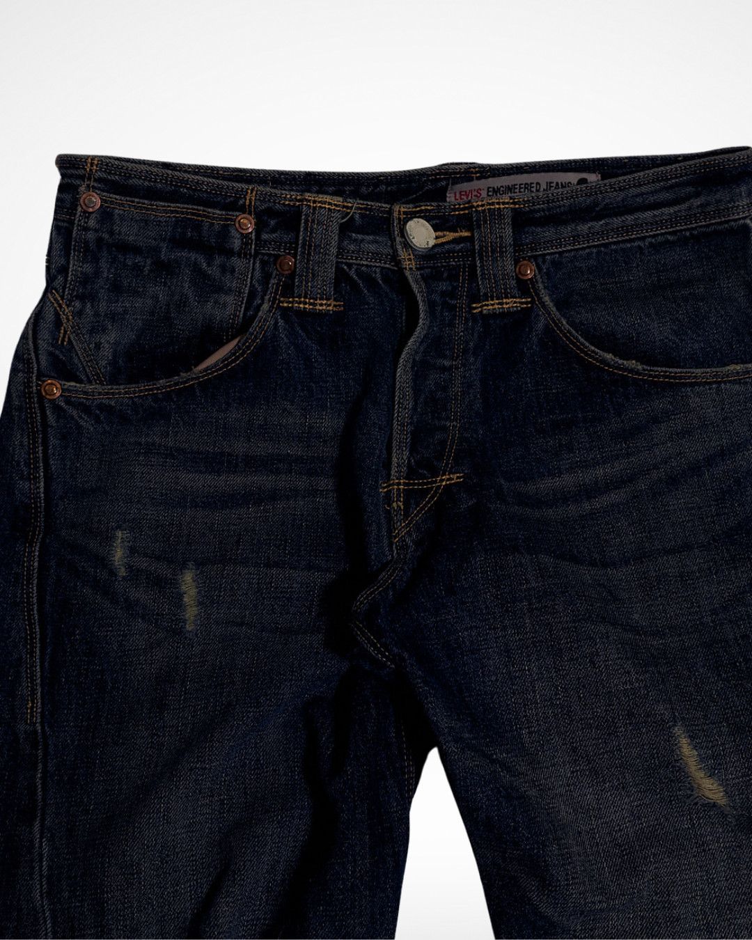 Levi's Vintage Clothing 2012 Levis Engineered Aged Blue Twisted Denim Pants Size US 31 - 2 Thumbnail