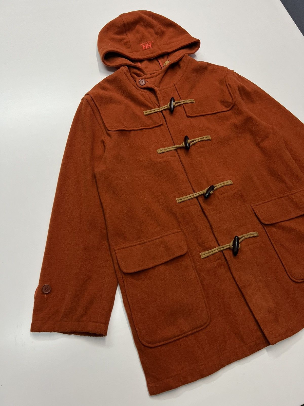 Helly Hansen 🔥HELLY HANSEN DUFFLE COAT WITH HOODIE Size US L / EU 52-54 / 3 - 3 Thumbnail