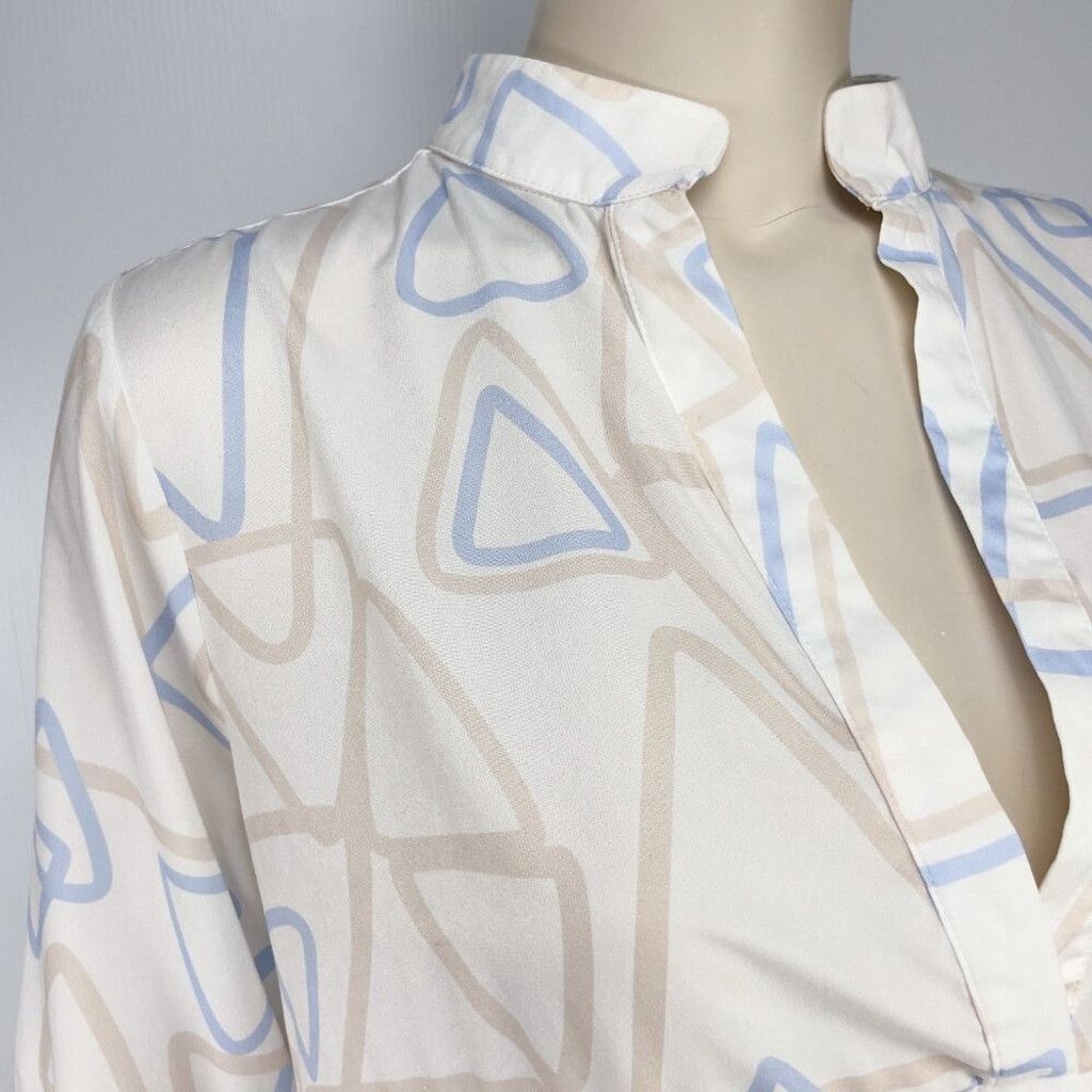 Other UCHUU Designer Mtl Flounce Summer Geometric White Dress 2 Size XS / US 0-2 / IT 36-38 - 5 Thumbnail