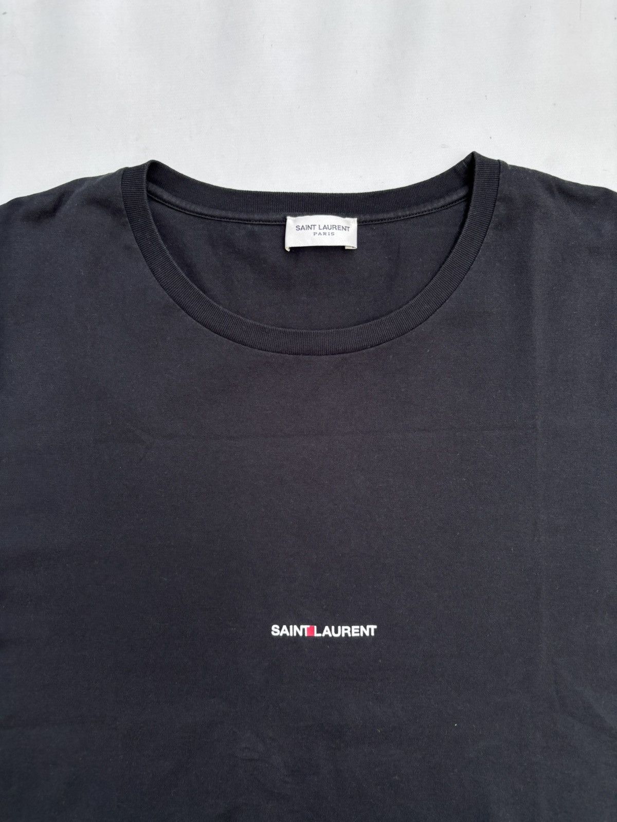 Hedi Slimane × Saint Laurent Paris SLP Classic Box Logo T-Shirt Size US M / EU 48-50 / 2 - 3 Thumbnail