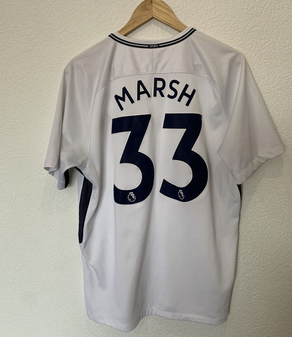 Nike MARSH TOTTENHAM NIKE 2017/2018 HOME KIT SOCCER JERSEY Size US L / EU 52-54 / 3 - 6 Thumbnail