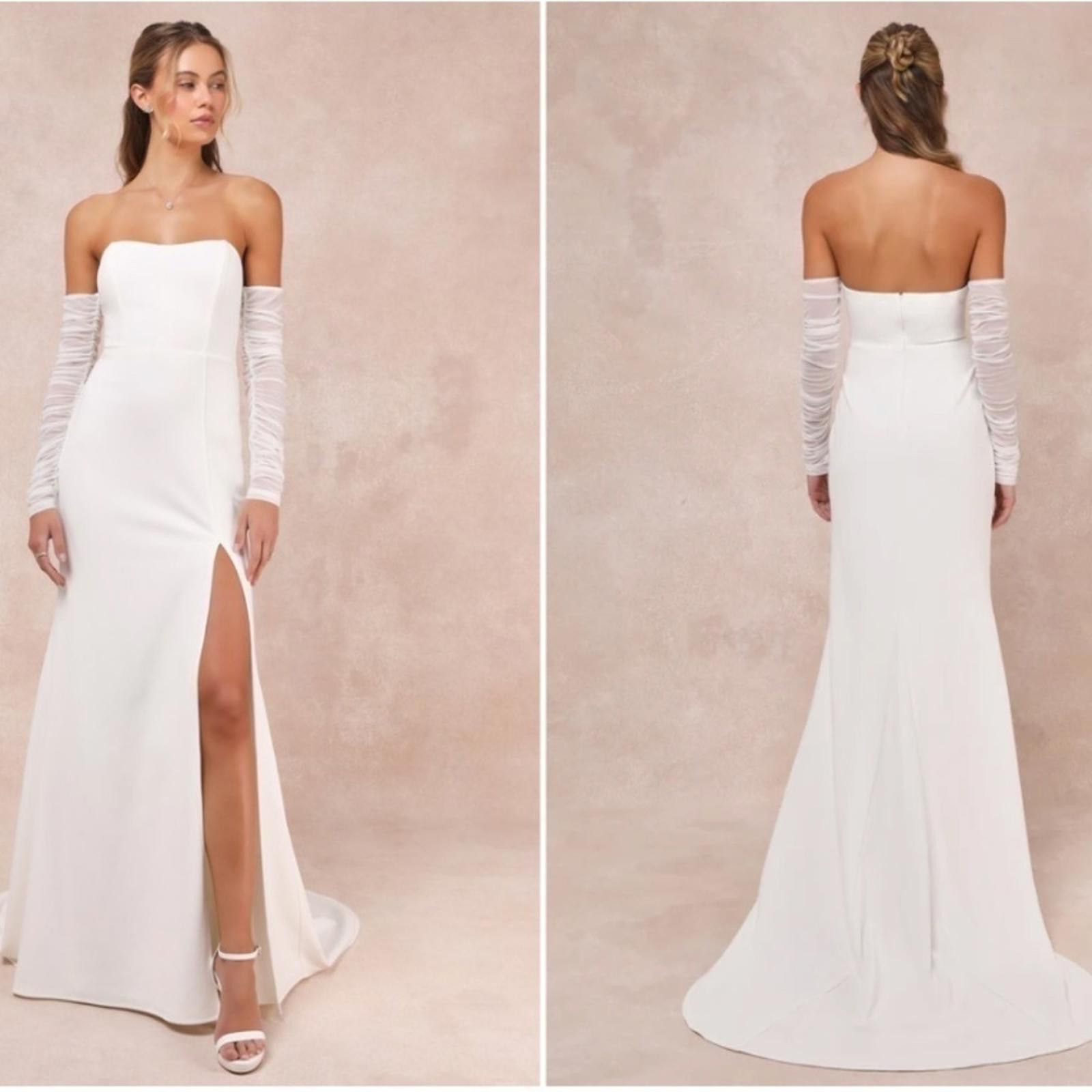 Lulus LULUS Bridal Wedding Elegant Corset Mermaid Gown NWT Size M / US 6-8 / IT 42-44 - 4 Thumbnail