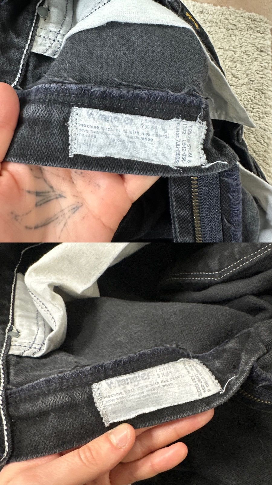 Wrangler Vintage Wrangler 13MWZWK faded black high waisted mom jeans Size 26" / US 2 / IT 38 - 2 Thumbnail