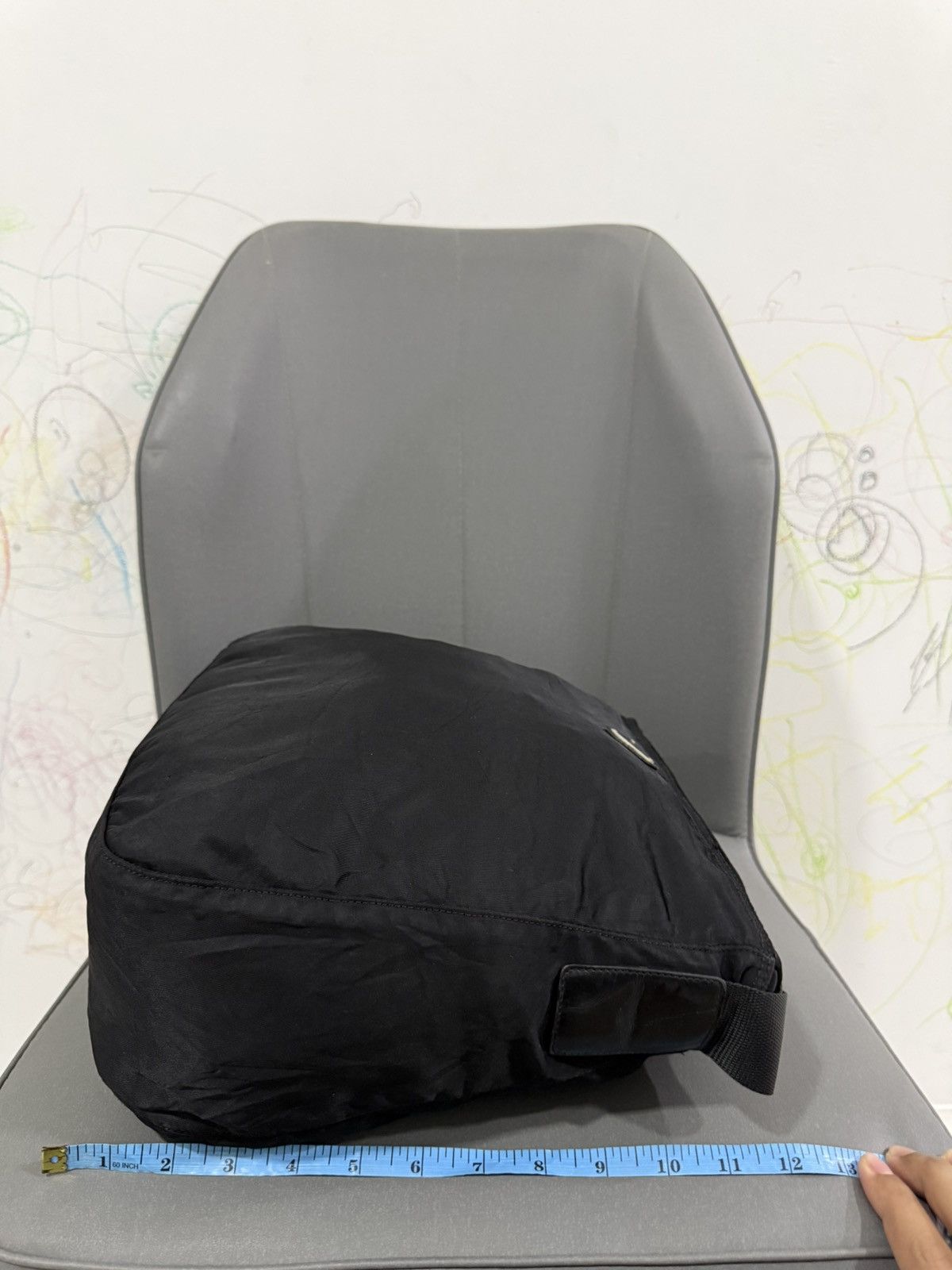 Prada Vintage Prada Black Medium Sling Shoulder Nylon Bag Size ONE SIZE - 15 Thumbnail