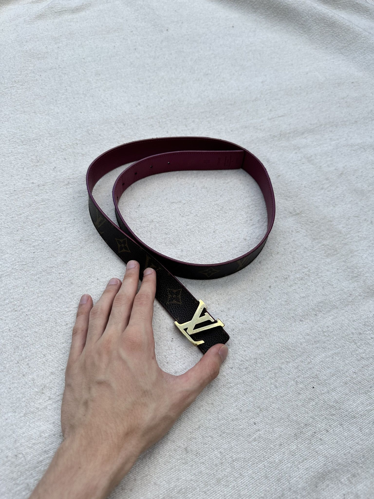 Louis Vuitton Louis Vuitton Belt Monogram Reversible Pink and Brown LV Size ONE SIZE - 2 Thumbnail