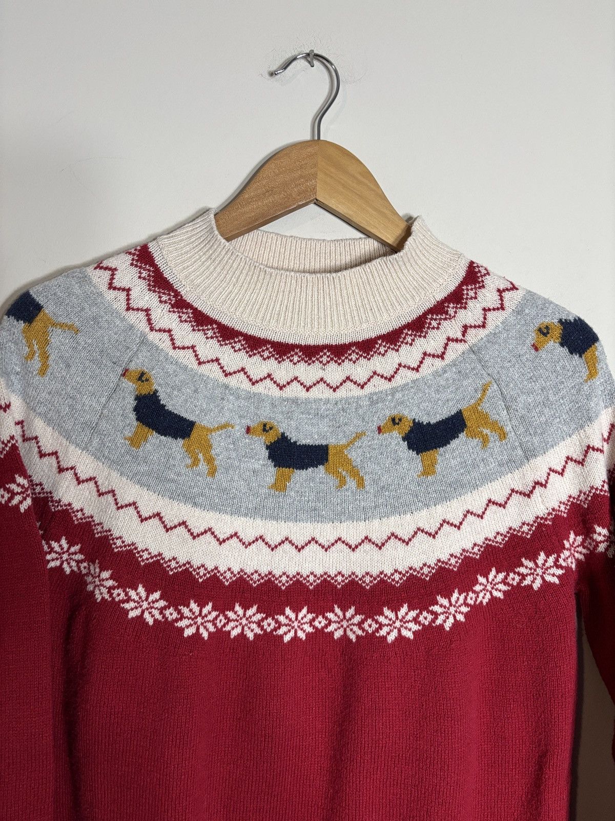 FatFace Fat Face UK Knit Dog Pattern Sweater Size L / US 10 / IT 46 - 2 Thumbnail