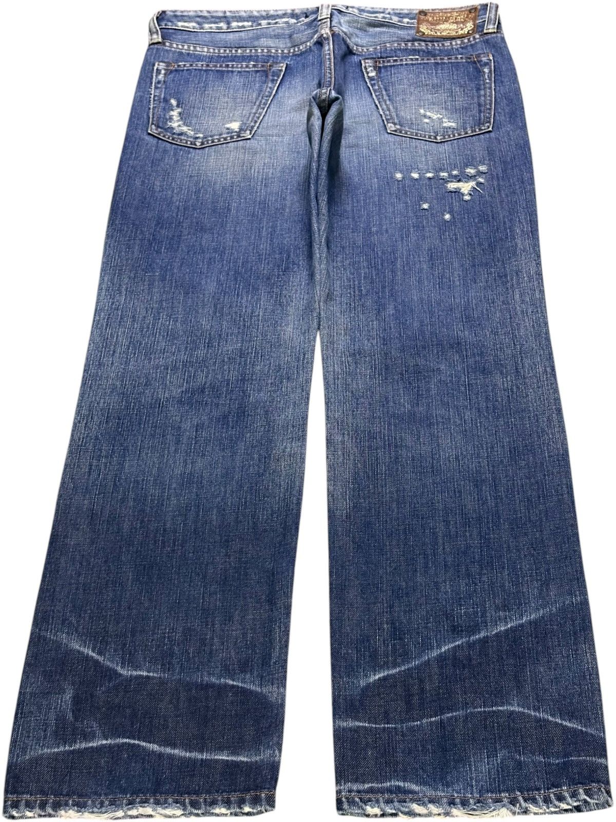 Japanese Brand Vintage Japanese Brand Faded Wash Distressed Ripped Jeans Size US 32 / EU 48 - 2 Thumbnail