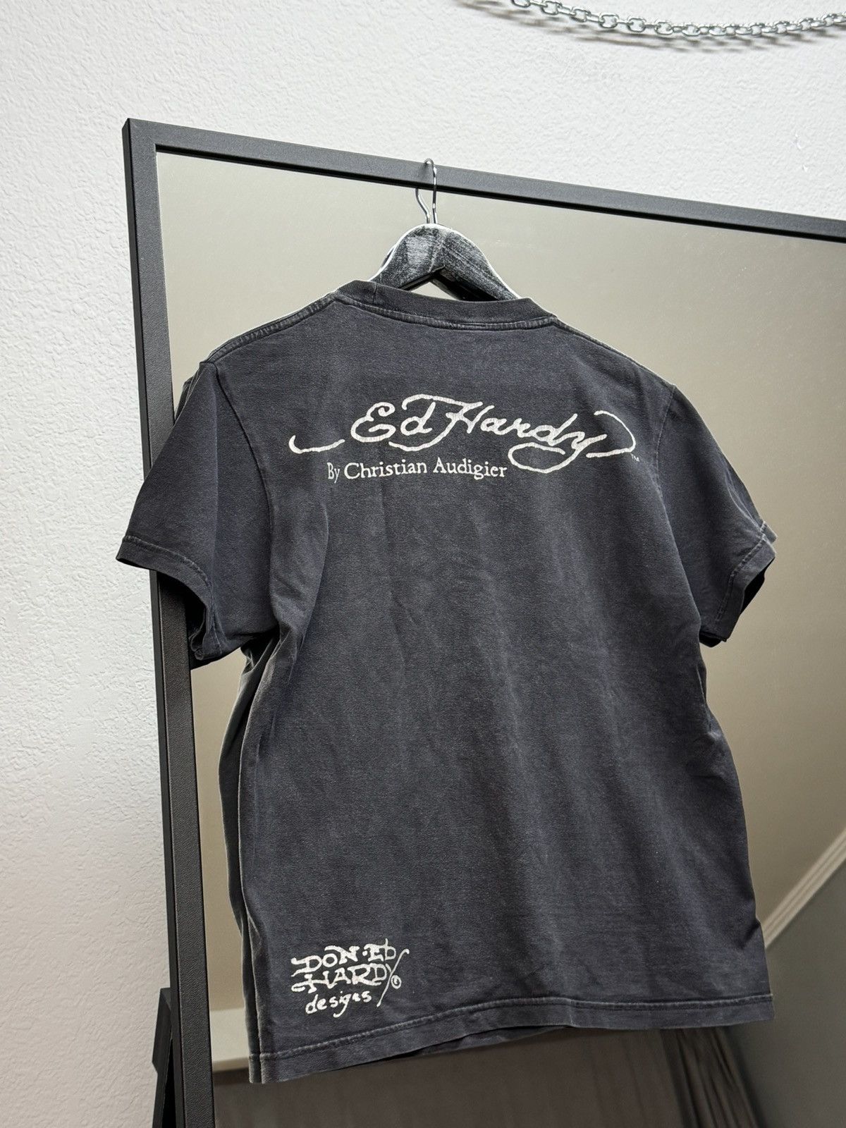 Ed Hardy × Vintage Vintage Ed Hardy women's tee rare logo skull brown size S Size S / US 4 / IT 40 - 9 Thumbnail